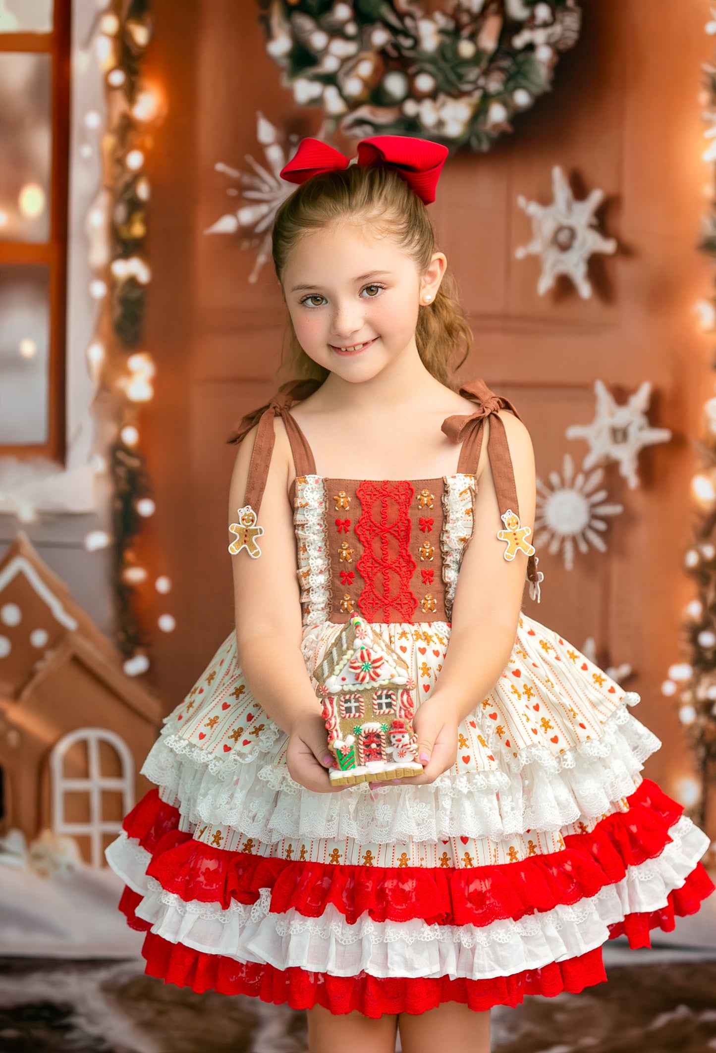 Mrs. Claus Little Baker Pettiskirt Dress - PREORDER