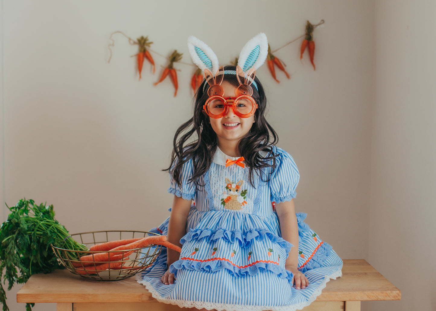 Luna's Bluebell Bunny Pettiskirt Dress and Bloomers - PREORDER