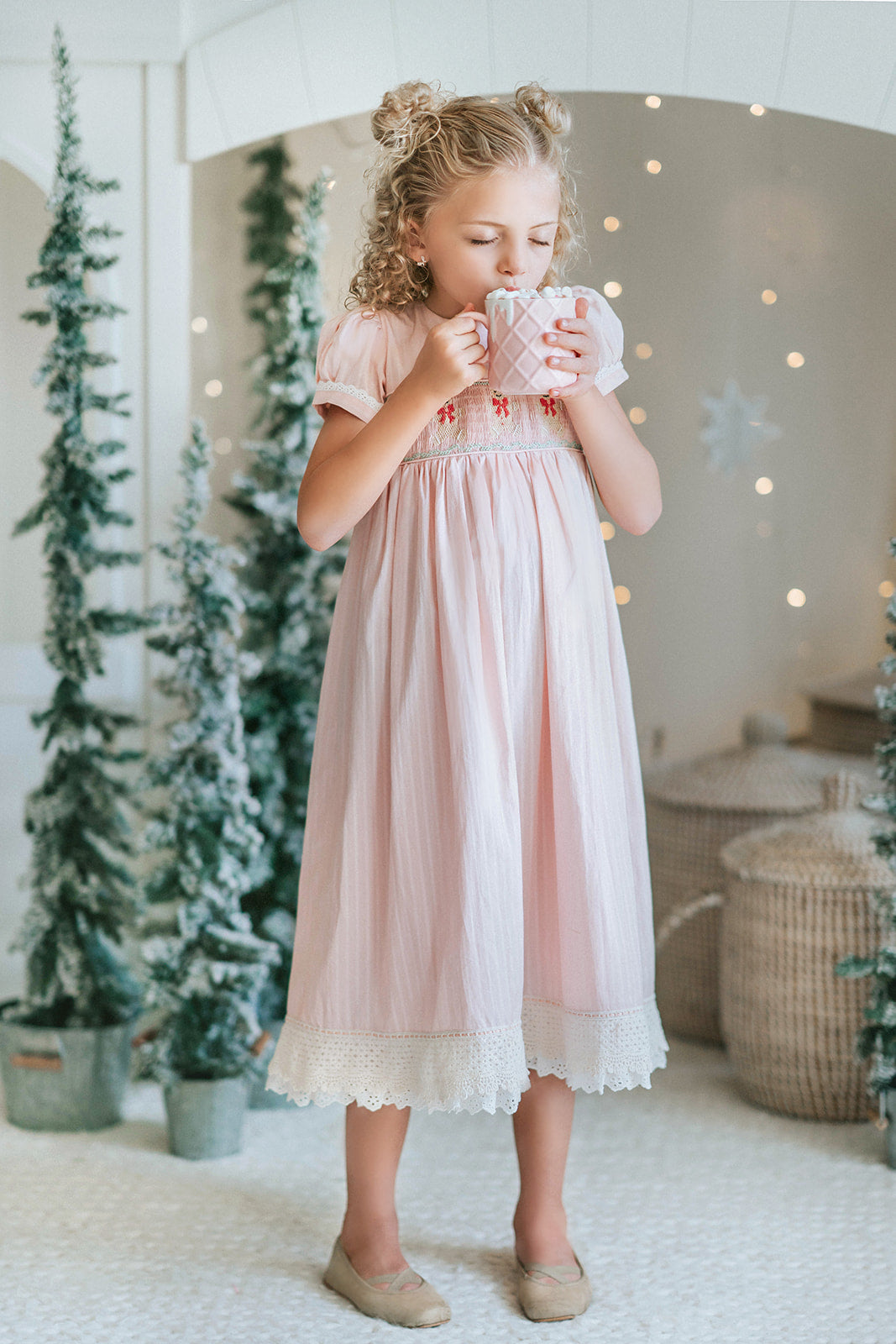 Frosted Gingerbread Heirloom Vintage Lounge Gown - PREORDER