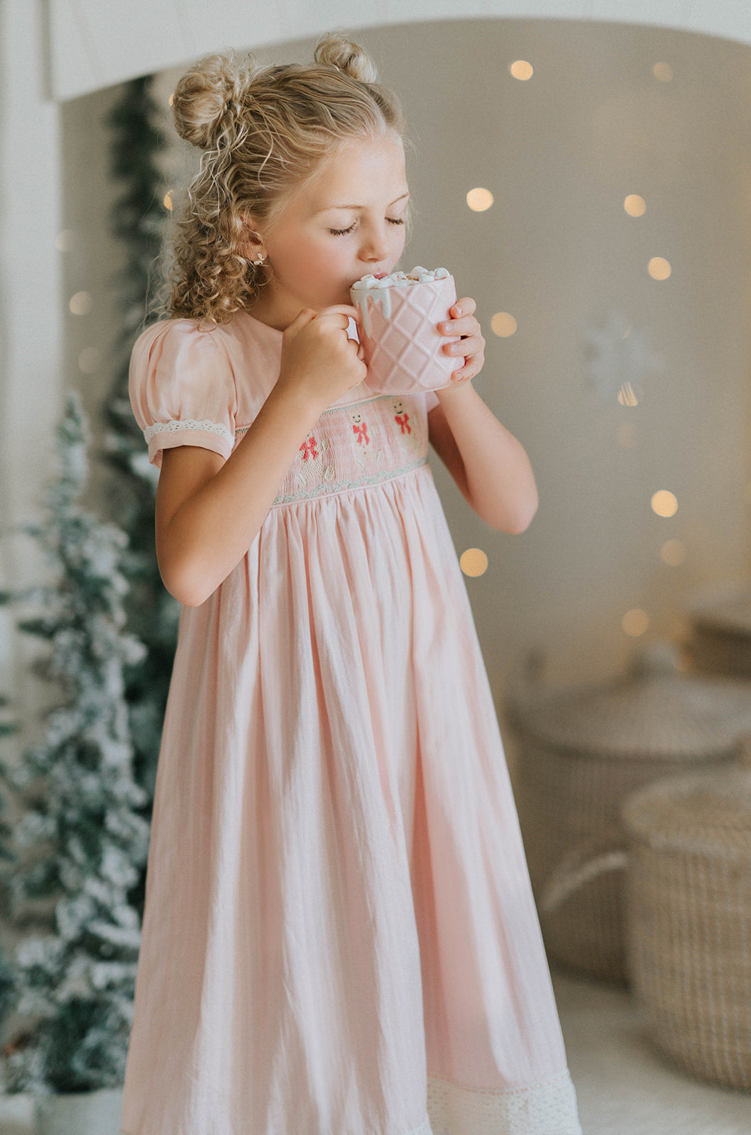 Frosted Gingerbread Heirloom Vintage Lounge Gown - PREORDER