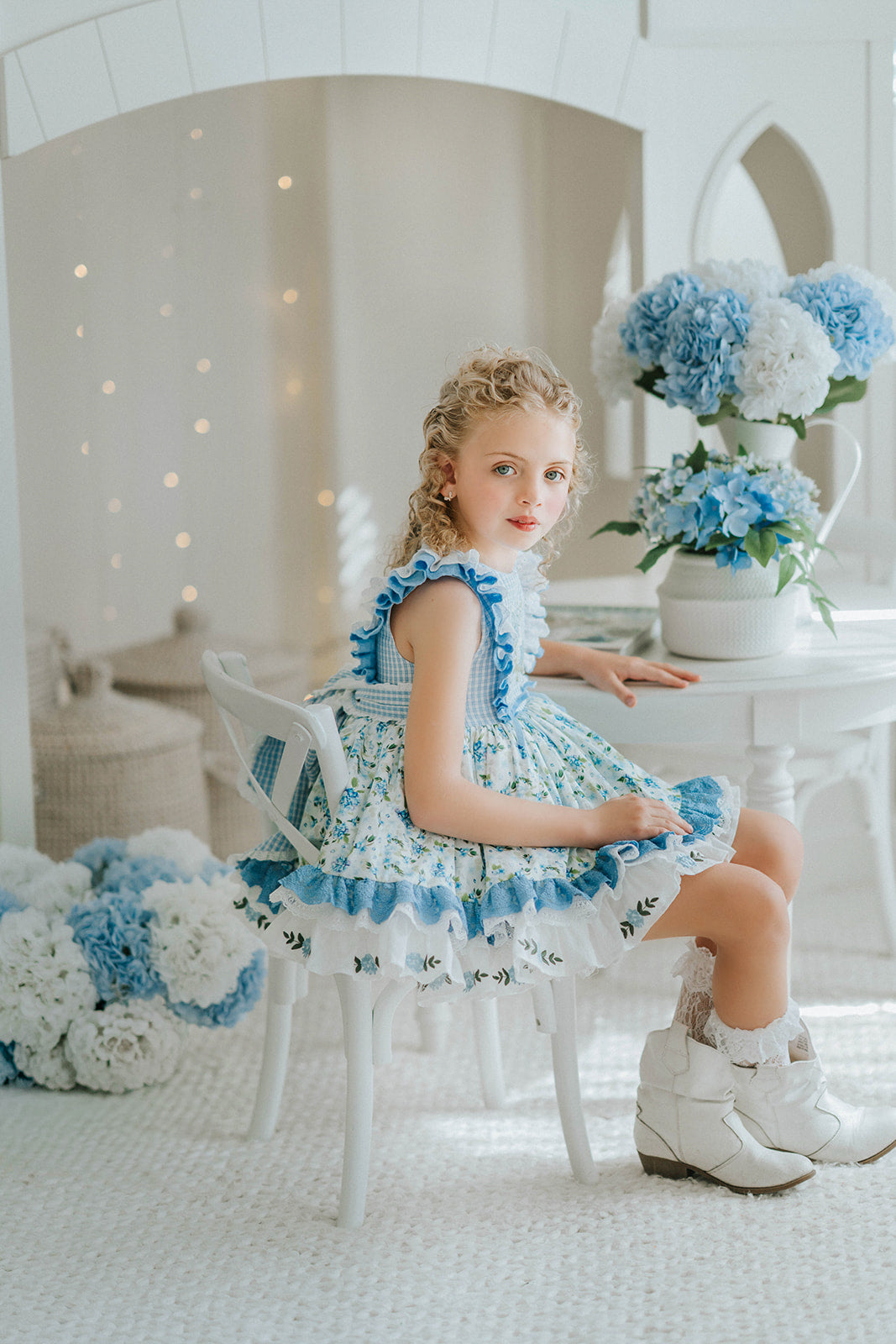 Sweet Hydrangea Lace Dress - PREORDER