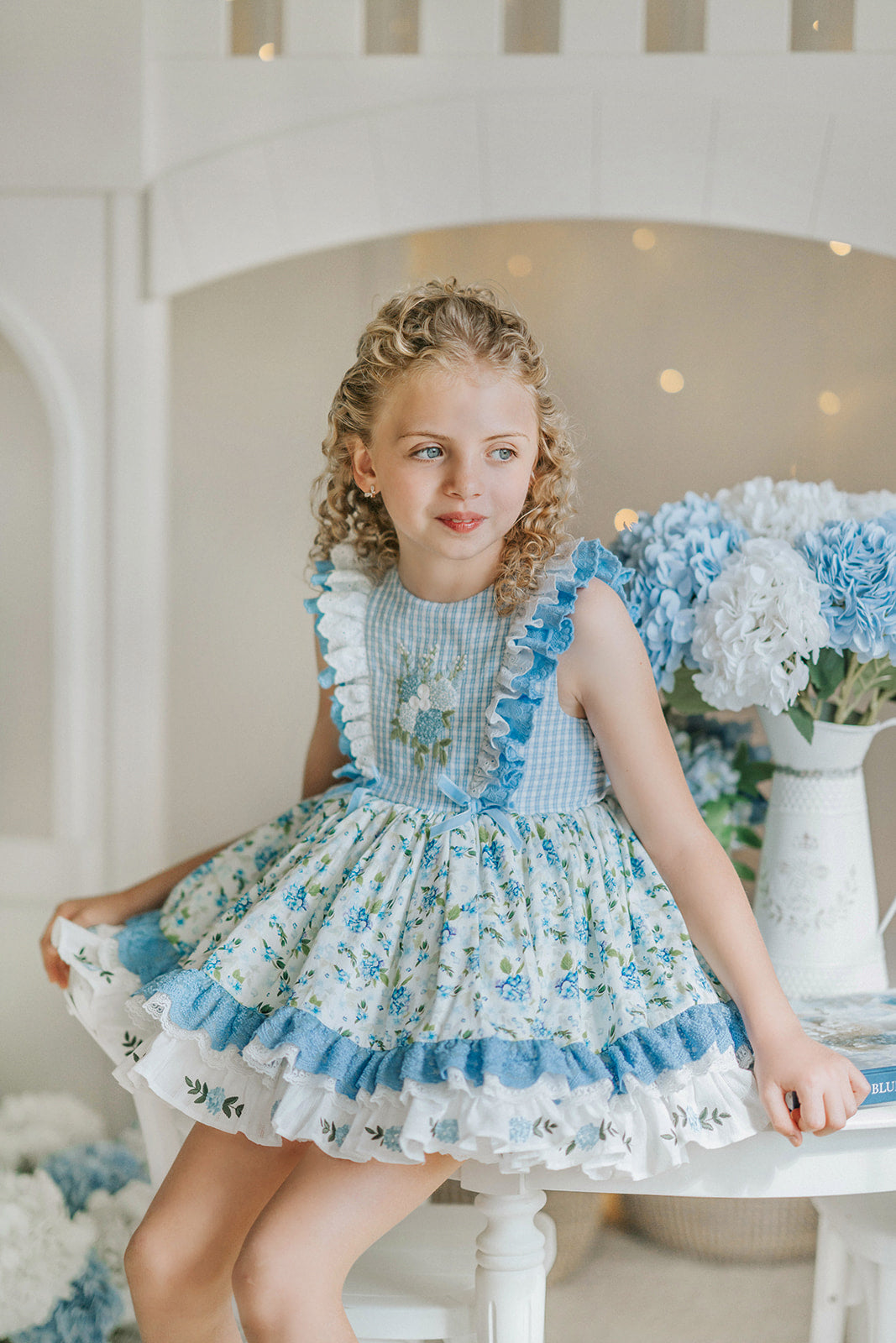 Sweet Hydrangea Lace Dress - PREORDER
