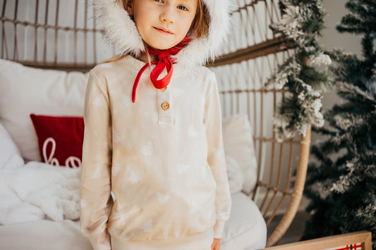 Cozy Winter Retreat- Snowy TREE Farm - Girls/Boys set