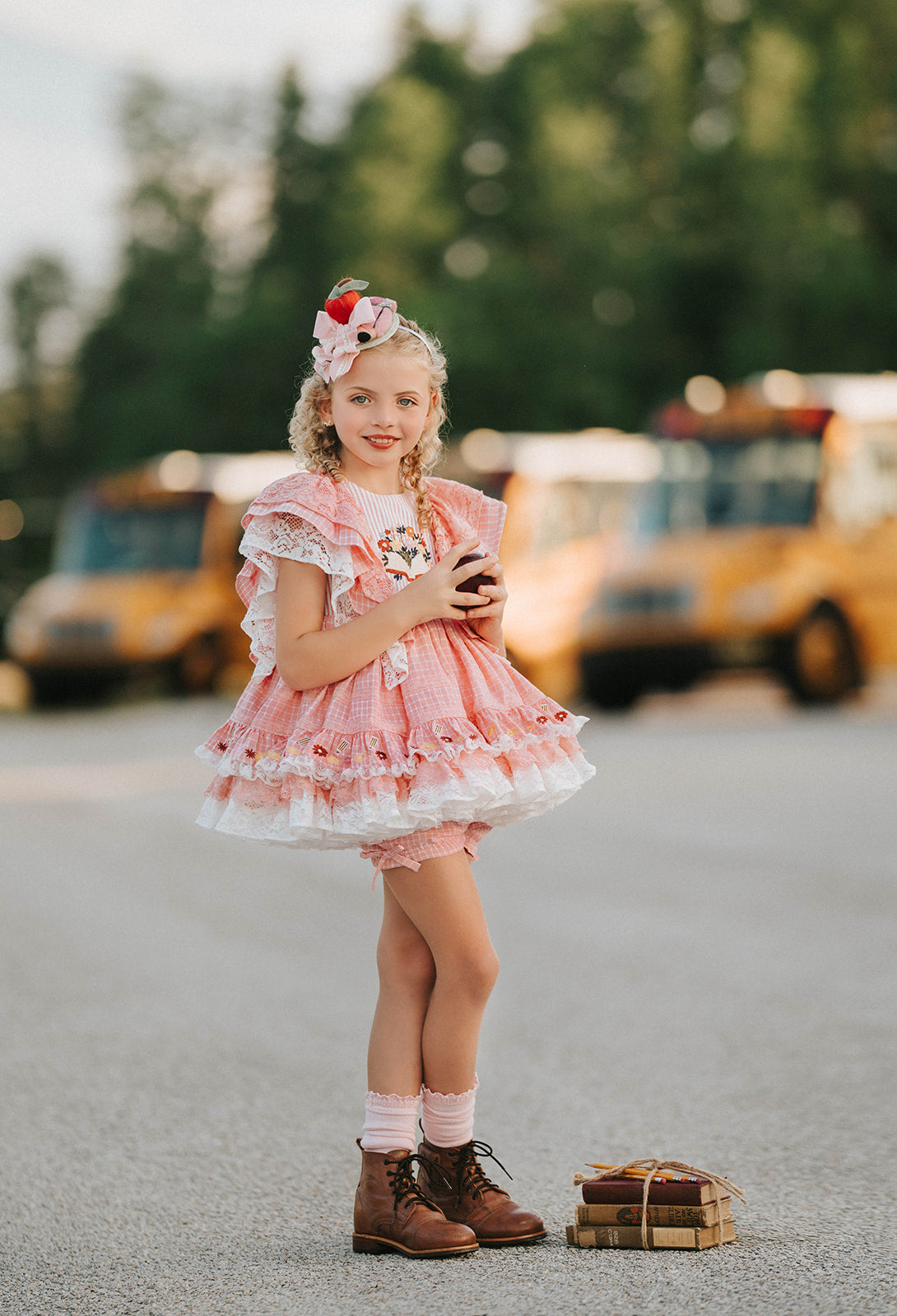 Charm and Chapters Pettiskirt Dress and blooms - PREORDER