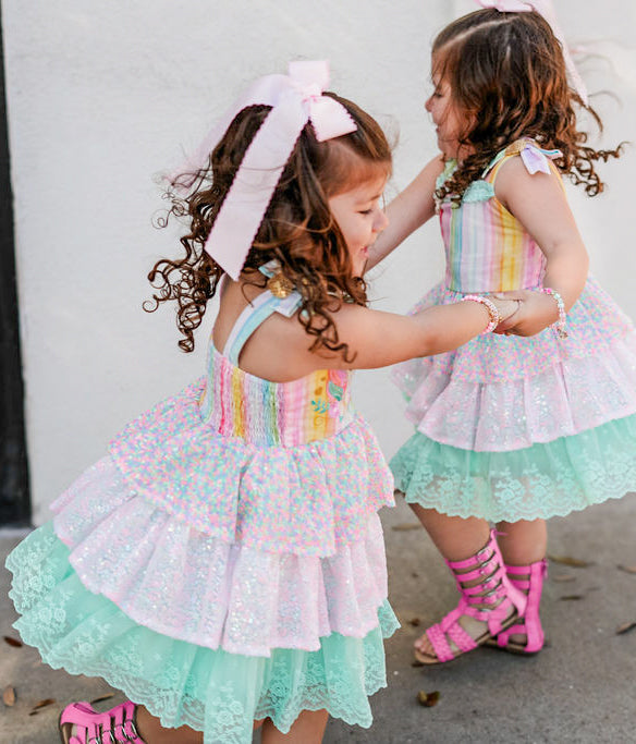 Unicorn Confetti Dreams Dress and Bloomers - PREORDER