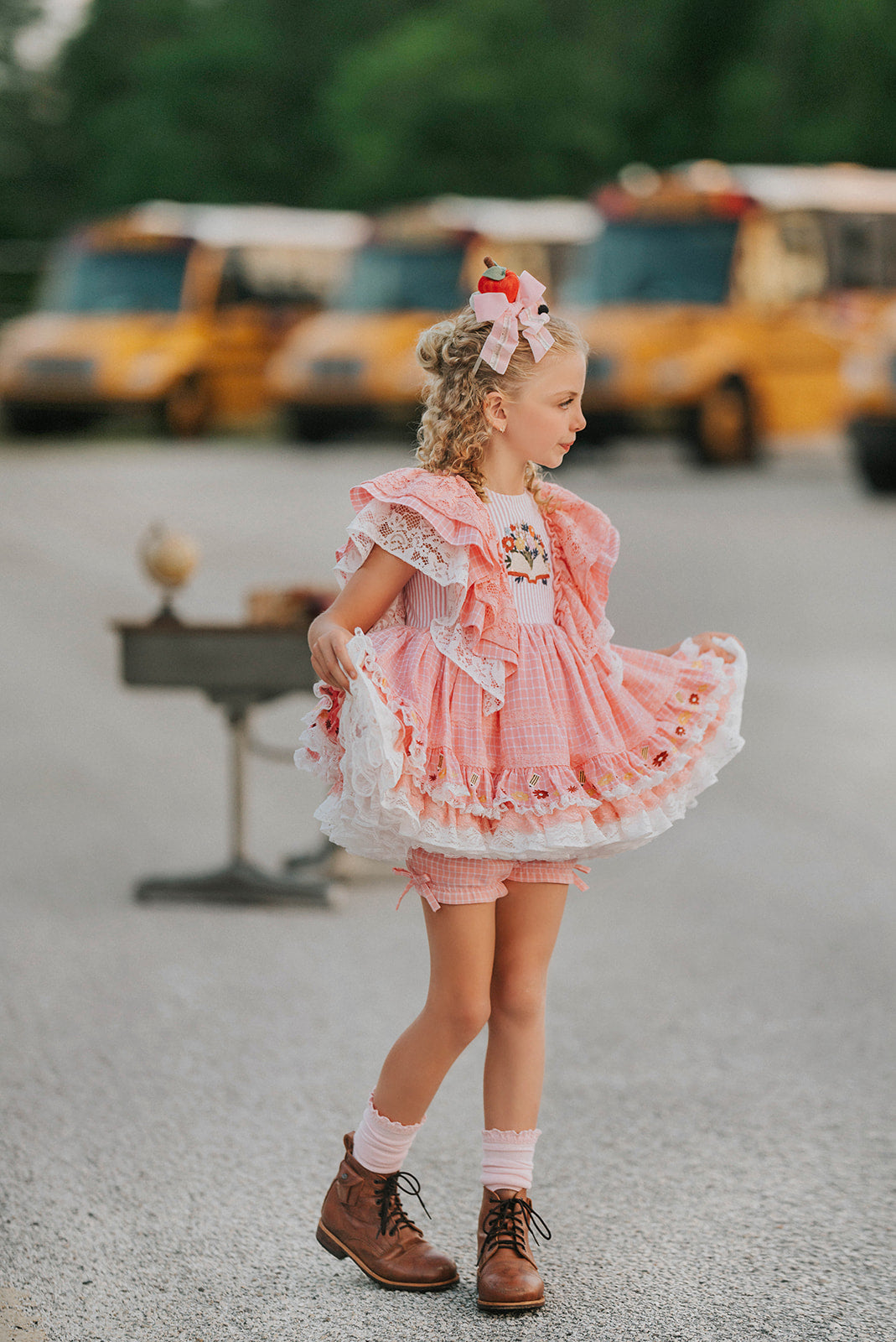 Charm and Chapters Pettiskirt Dress and blooms - PREORDER