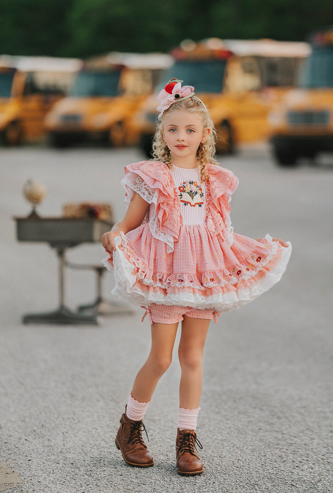 Charm and Chapters Pettiskirt Dress and blooms - PREORDER
