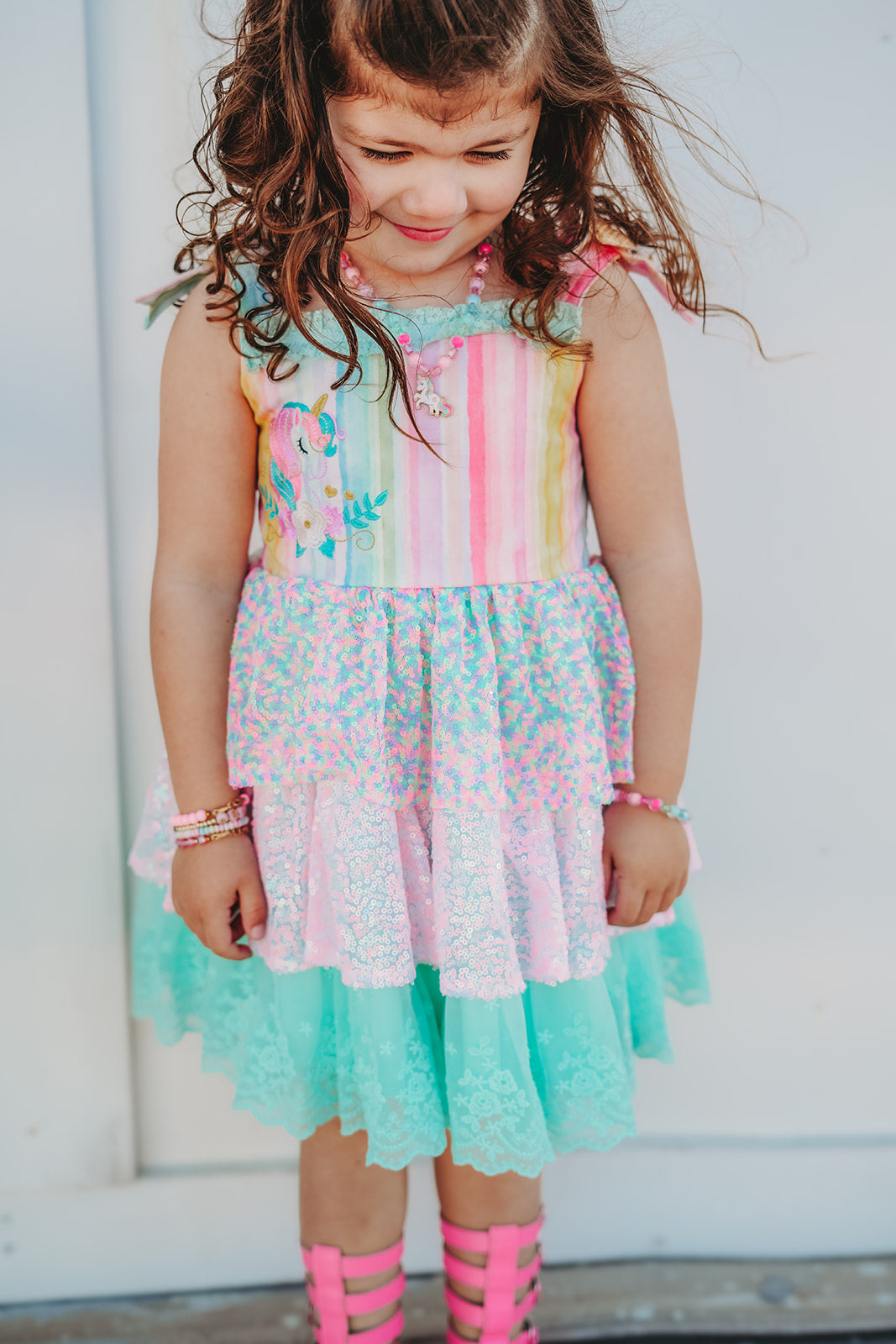 Unicorn Confetti Dreams Dress and Bloomers - PREORDER