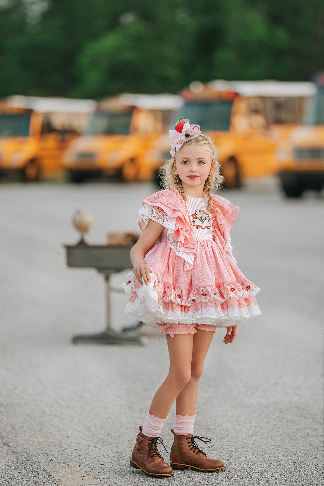 Charm and Chapters Pettiskirt Dress and blooms - PREORDER