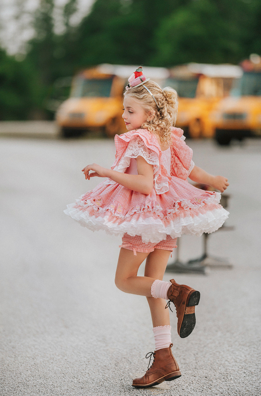 Charm and Chapters Pettiskirt Dress and blooms - PREORDER