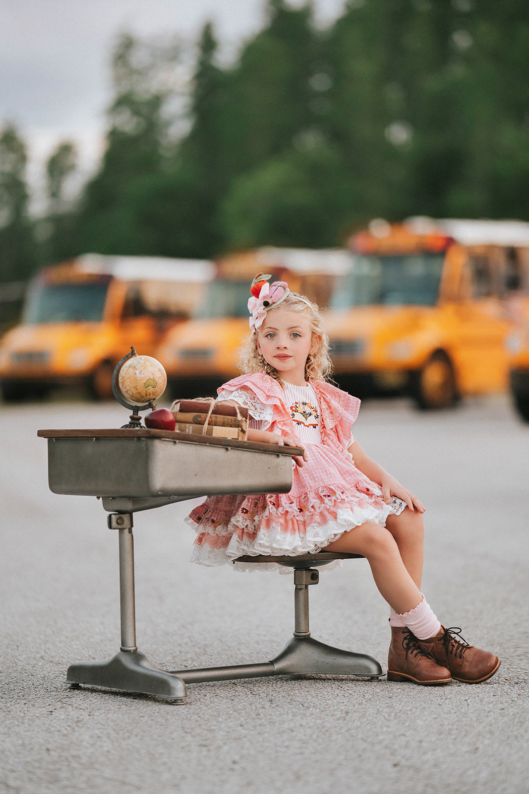 Charm and Chapters Pettiskirt Dress and blooms - PREORDER