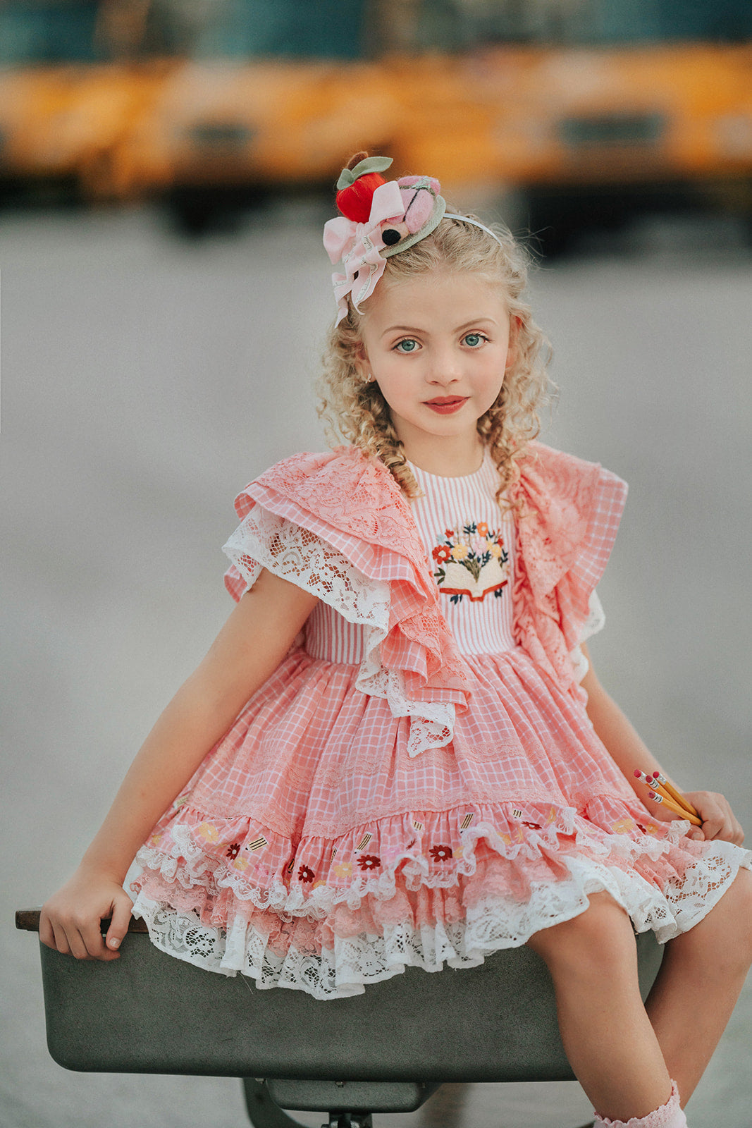 Charm and Chapters Pettiskirt Dress and blooms - PREORDER