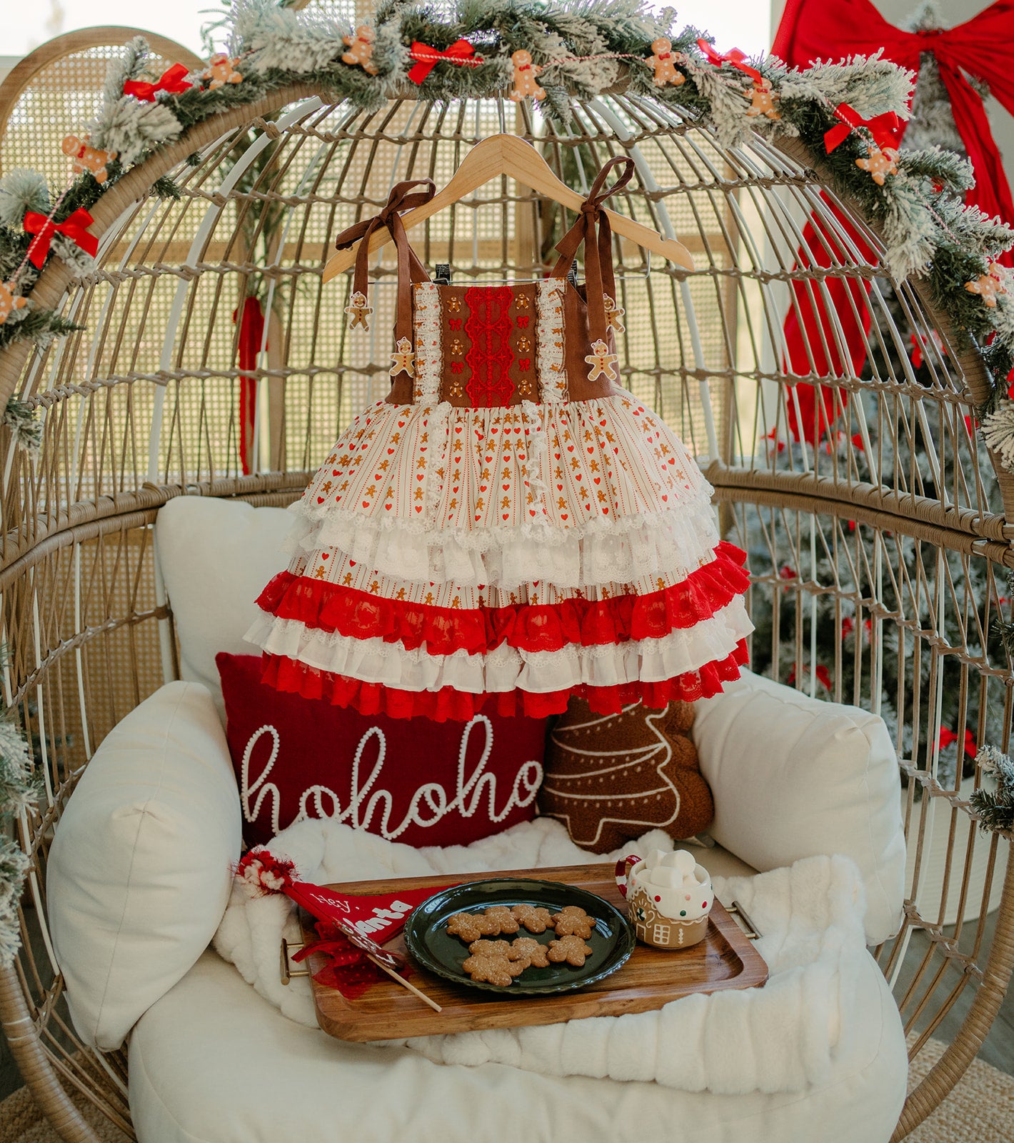 Mrs. Claus Little Baker Pettiskirt Dress - PREORDER