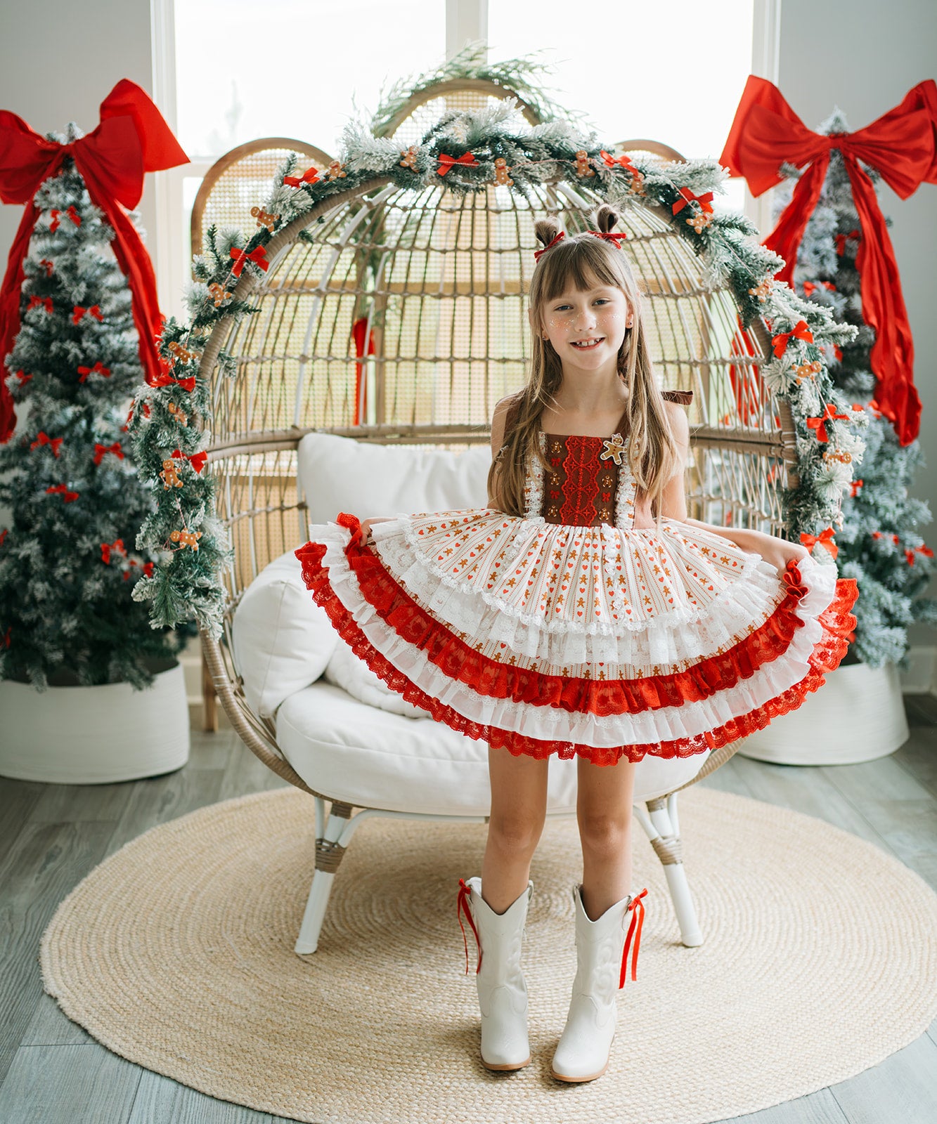 Mrs. Claus Little Baker Pettiskirt Dress - PREORDER