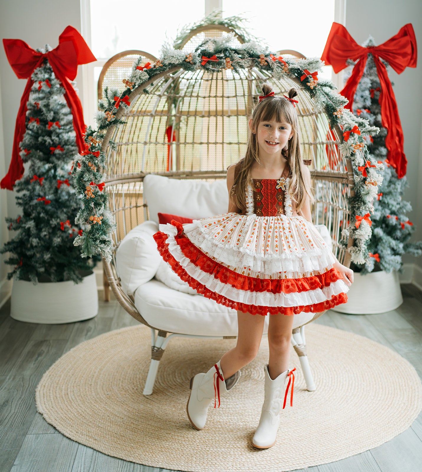 Mrs. Claus Little Baker Pettiskirt Dress - PREORDER