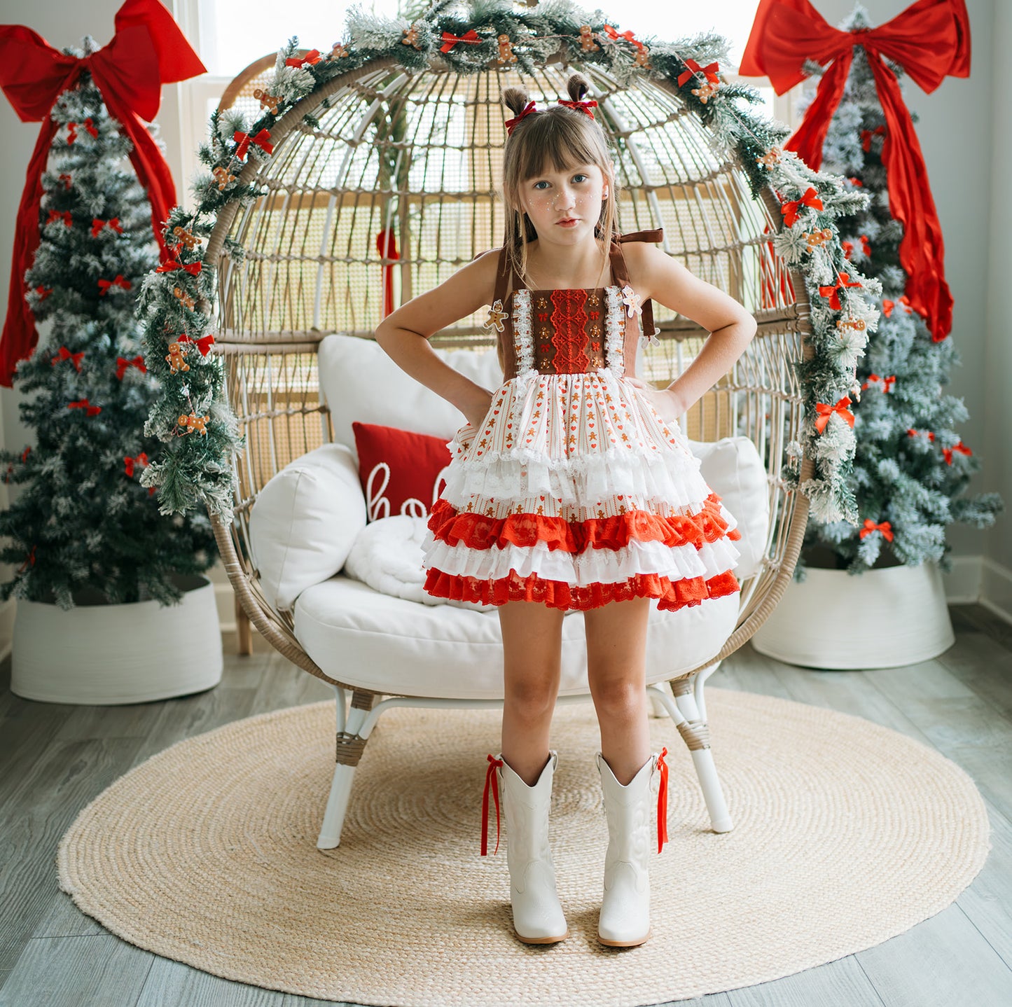 Mrs. Claus Little Baker Pettiskirt Dress - PREORDER