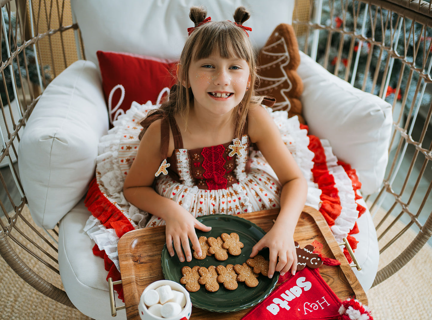 Mrs. Claus Little Baker Pettiskirt Dress - PREORDER