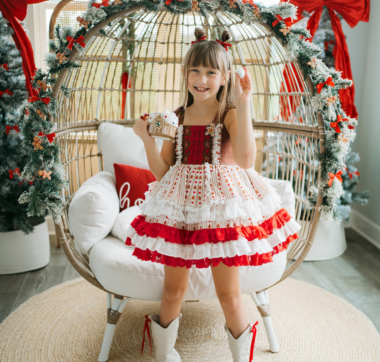Mrs. Claus Little Baker Pettiskirt Dress - PREORDER