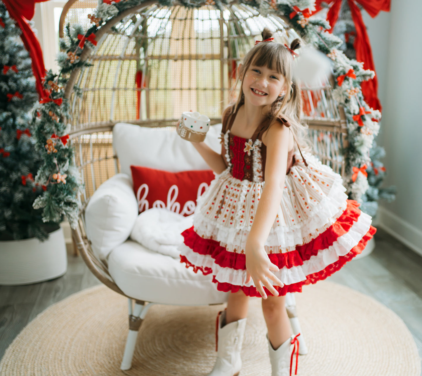 Mrs. Claus Little Baker Pettiskirt Dress - PREORDER