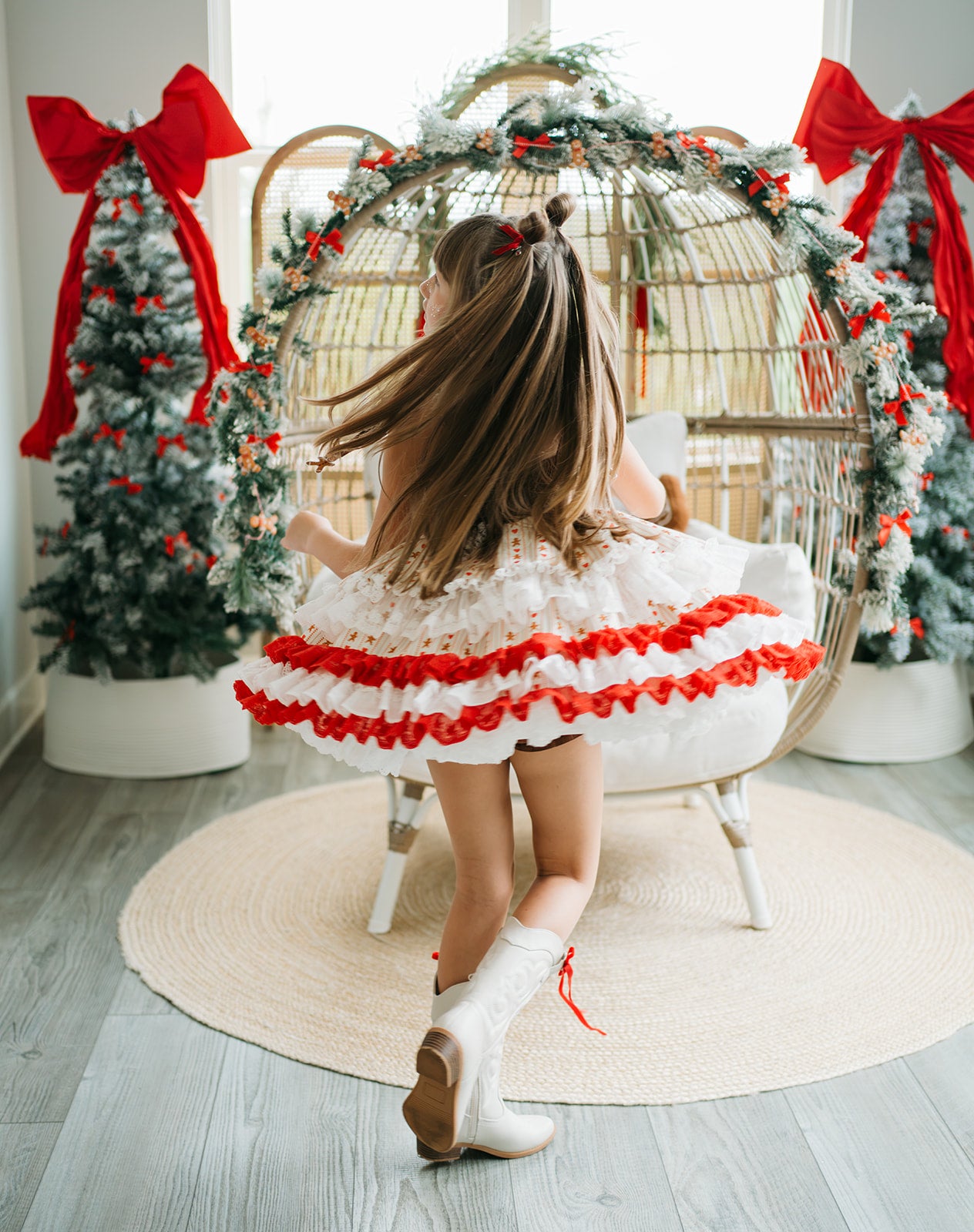 Mrs. Claus Little Baker Pettiskirt Dress - PREORDER