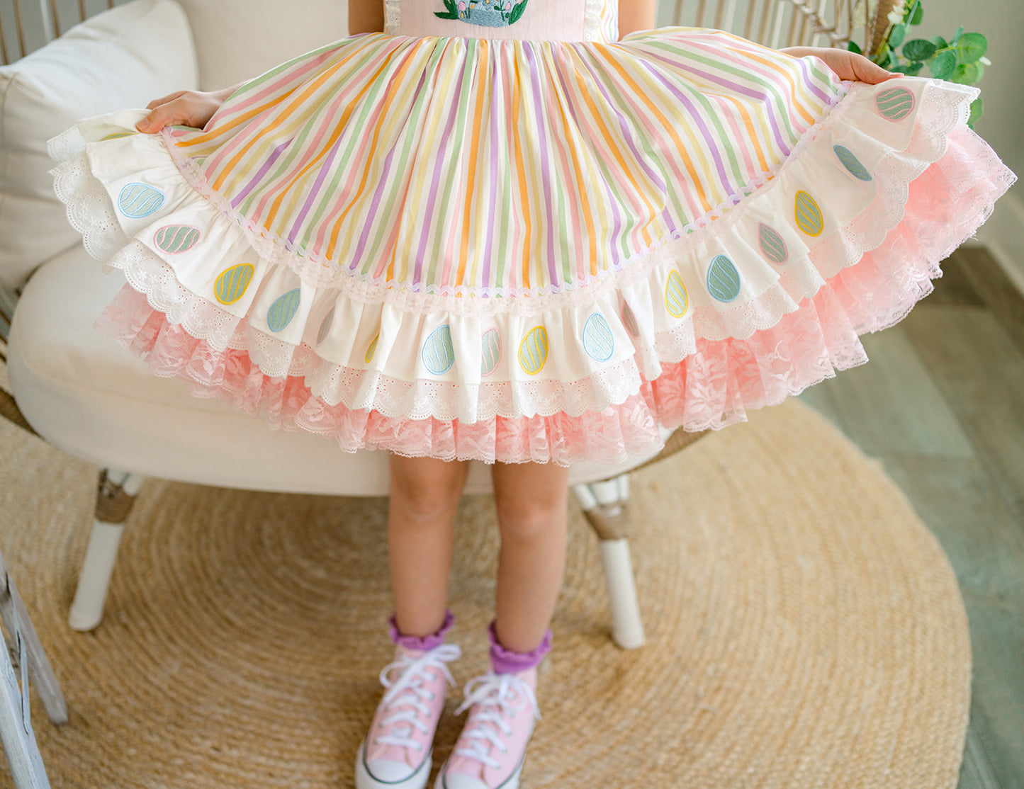 Pastel Meadow Heirloom Pettiskirt Dress - PREORDER