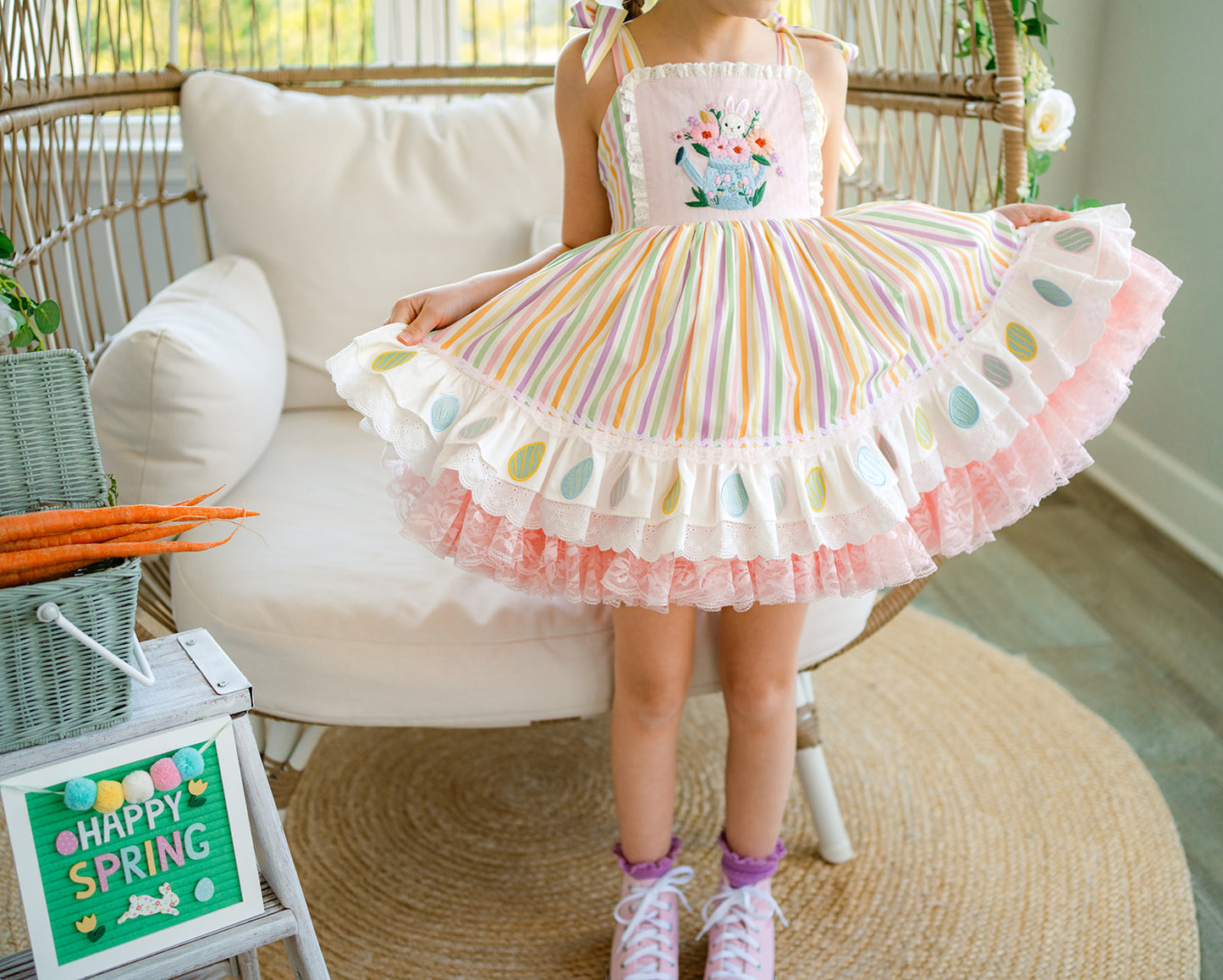 Pastel Meadow Heirloom Pettiskirt Dress - PREORDER