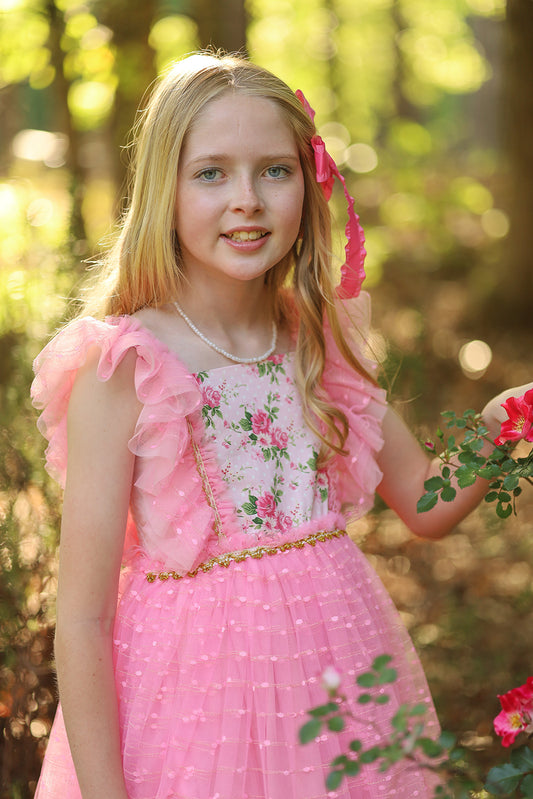 Millie's Cottage Rose Tulle Dress-READY TO SHIP