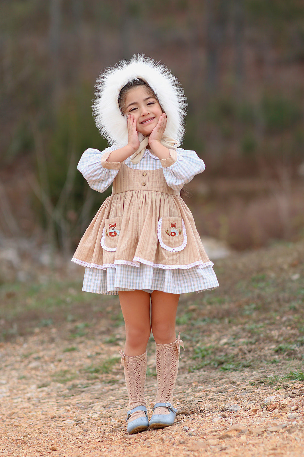 Little Fox Tales Apron Dress - PREORDER