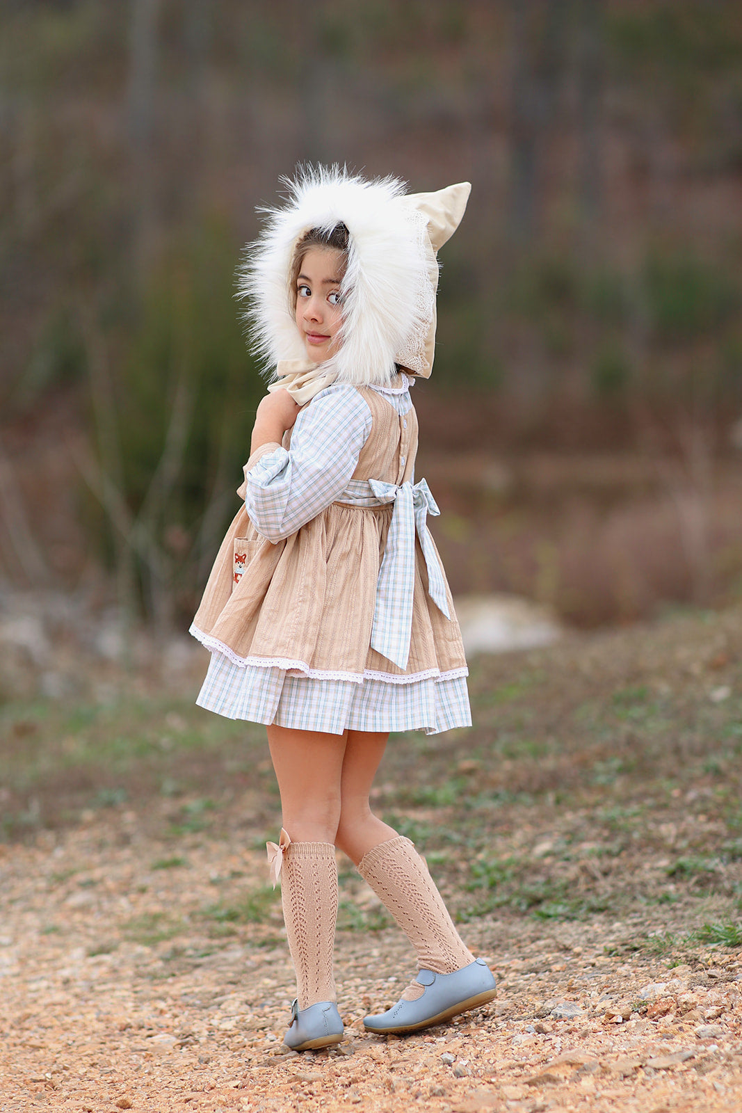 Little Fox Tales Apron Dress - PREORDER