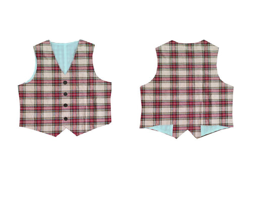BOYS Plaid Vest