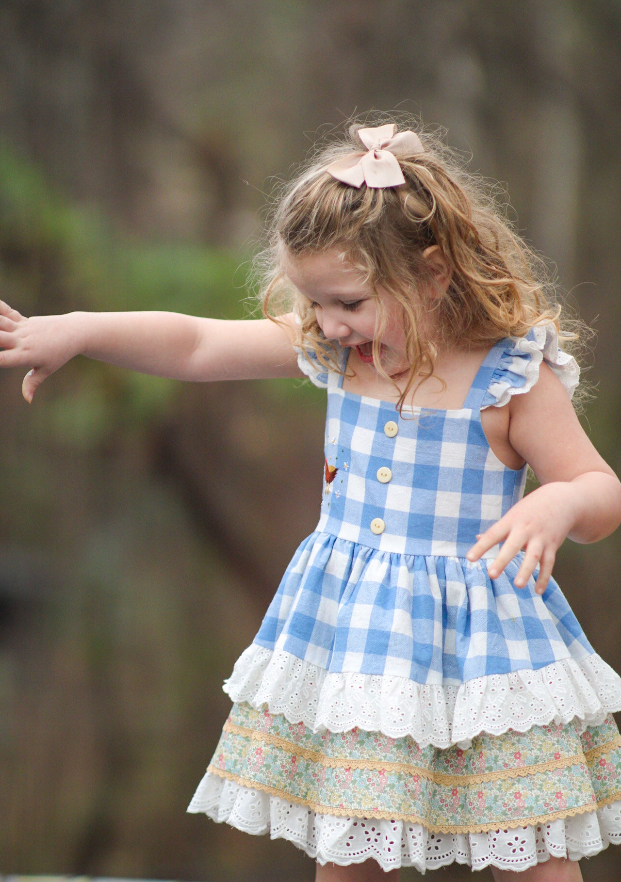 Ellie Jo's Wildflower Hen Pinafore set - PREORDER