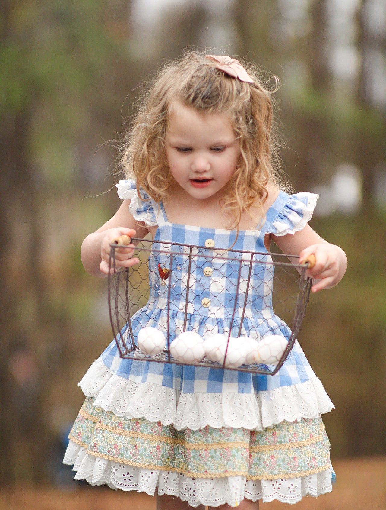 Ellie Jo's Wildflower Hen Pinafore set - PREORDER