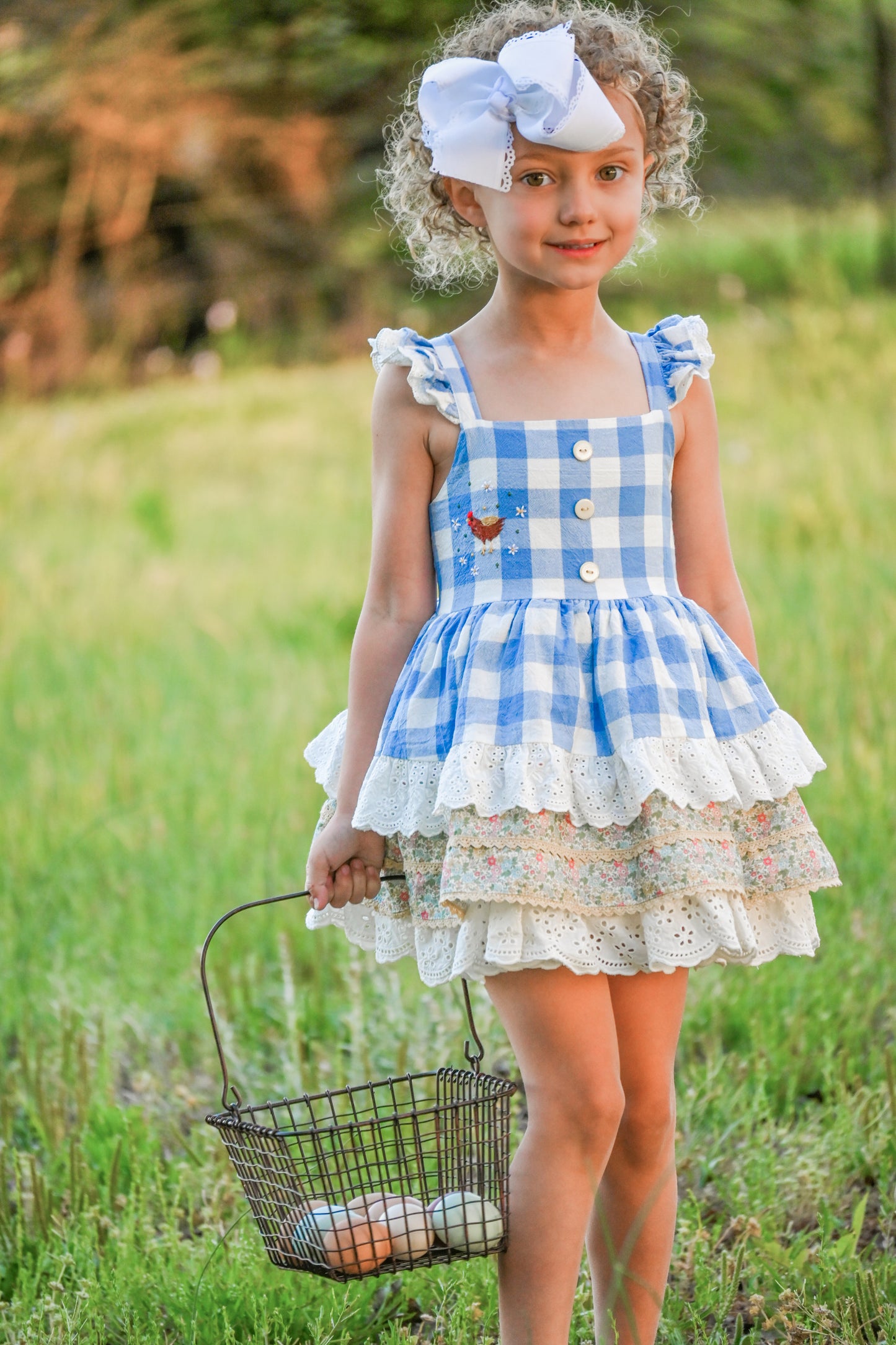 Ellie Jo's Wildflower Hen Pinafore set - PREORDER