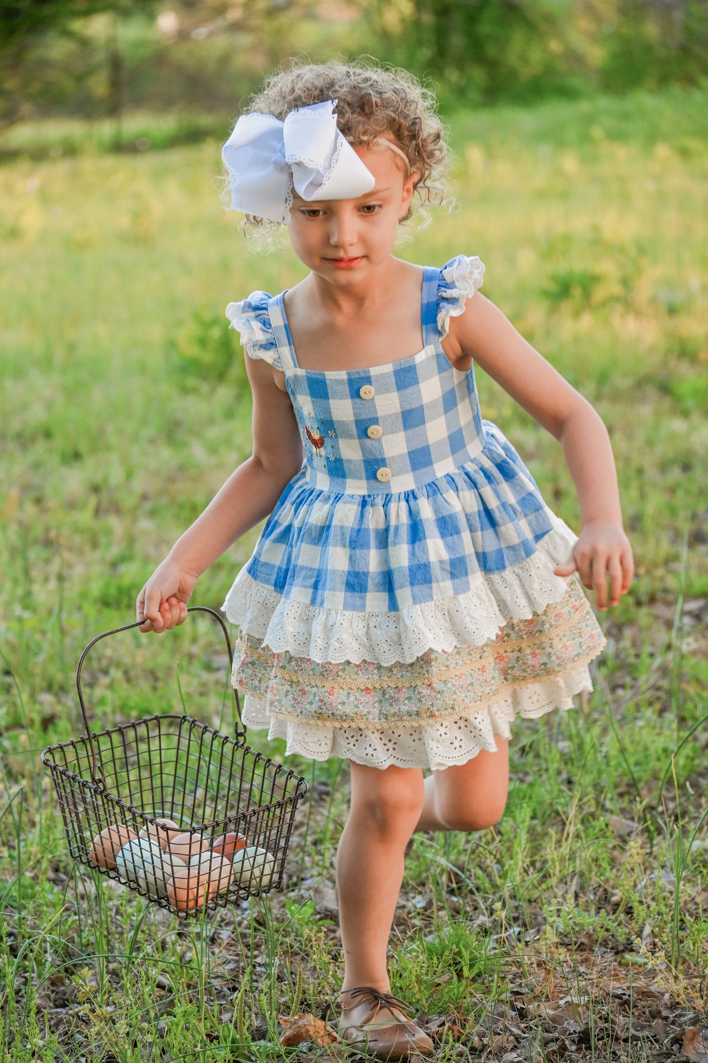 Ellie Jo's Wildflower Hen Pinafore set - PREORDER