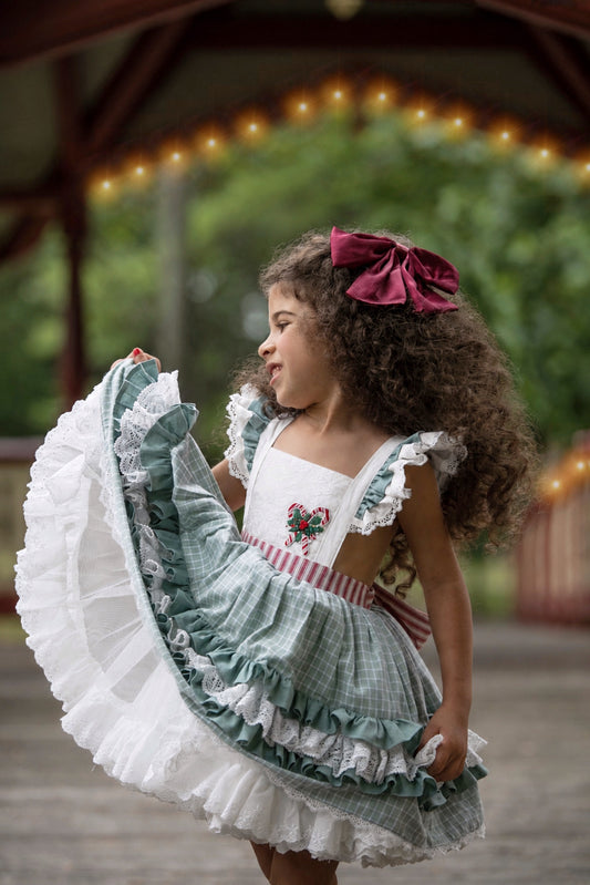 Peppermint and Pine Pettiskirt Dress - PREORDER