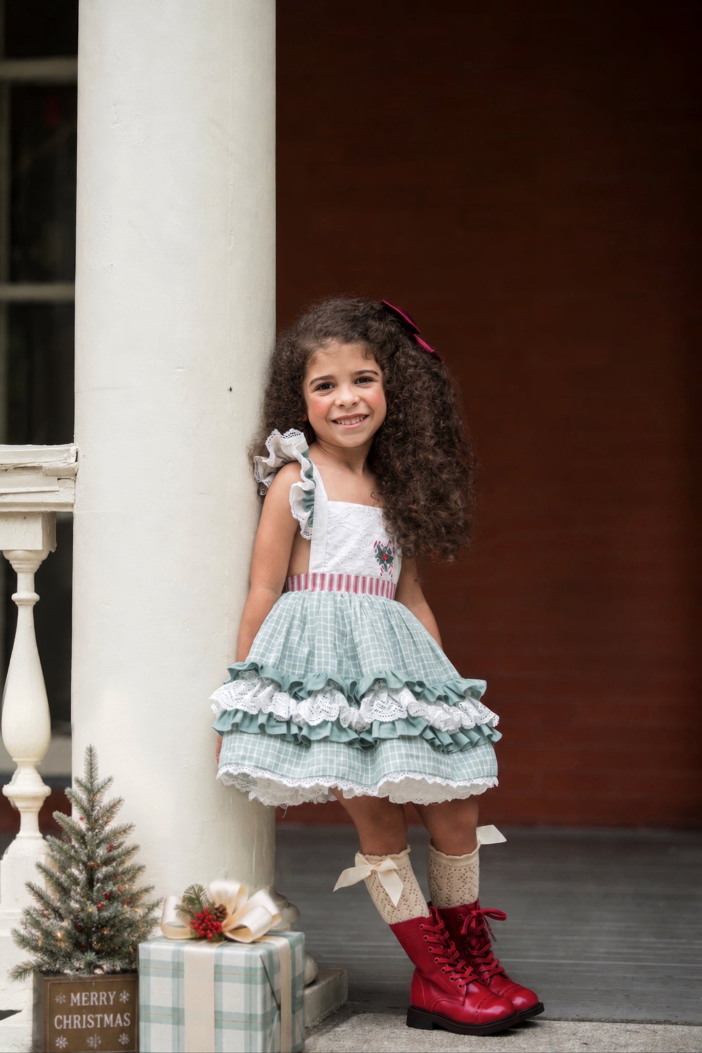 Peppermint and Pine Pettiskirt Dress - PREORDER