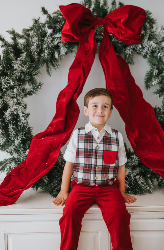 North Pole Prince Boys Vest - PREORDER