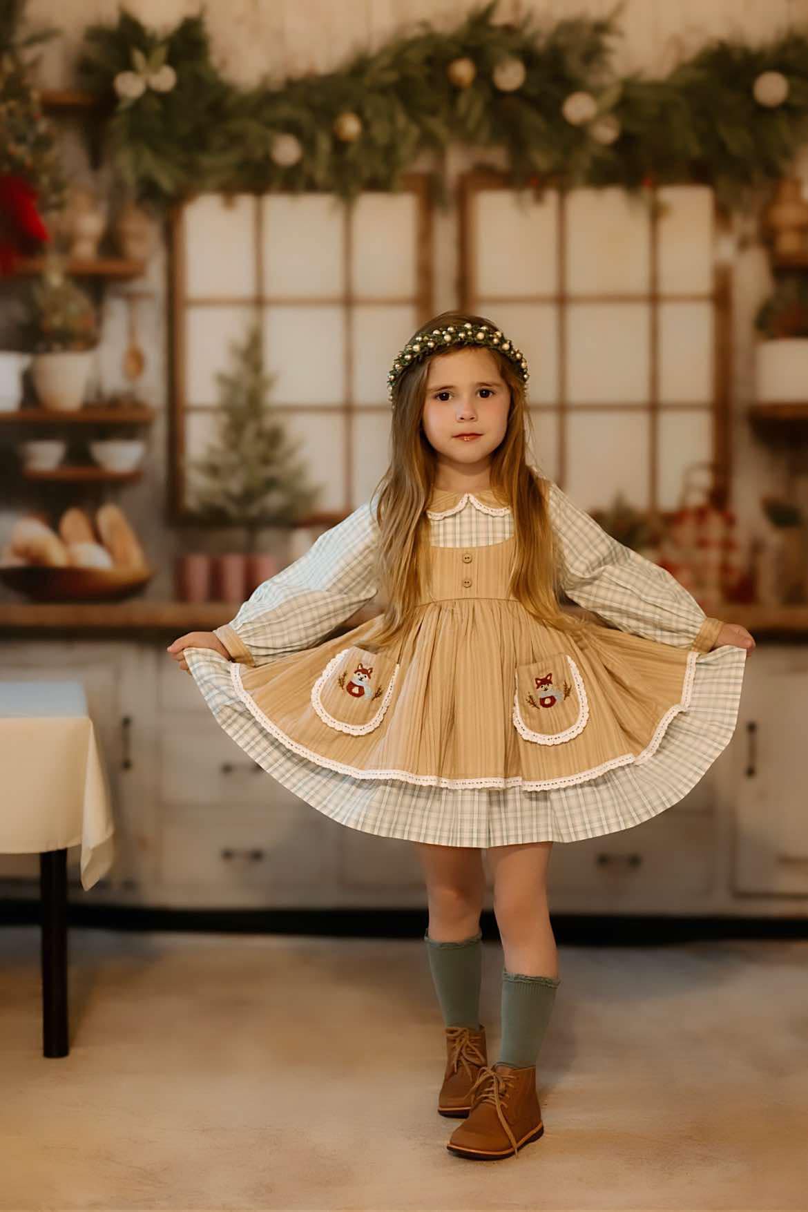 Little Fox Tales Apron Dress - PREORDER