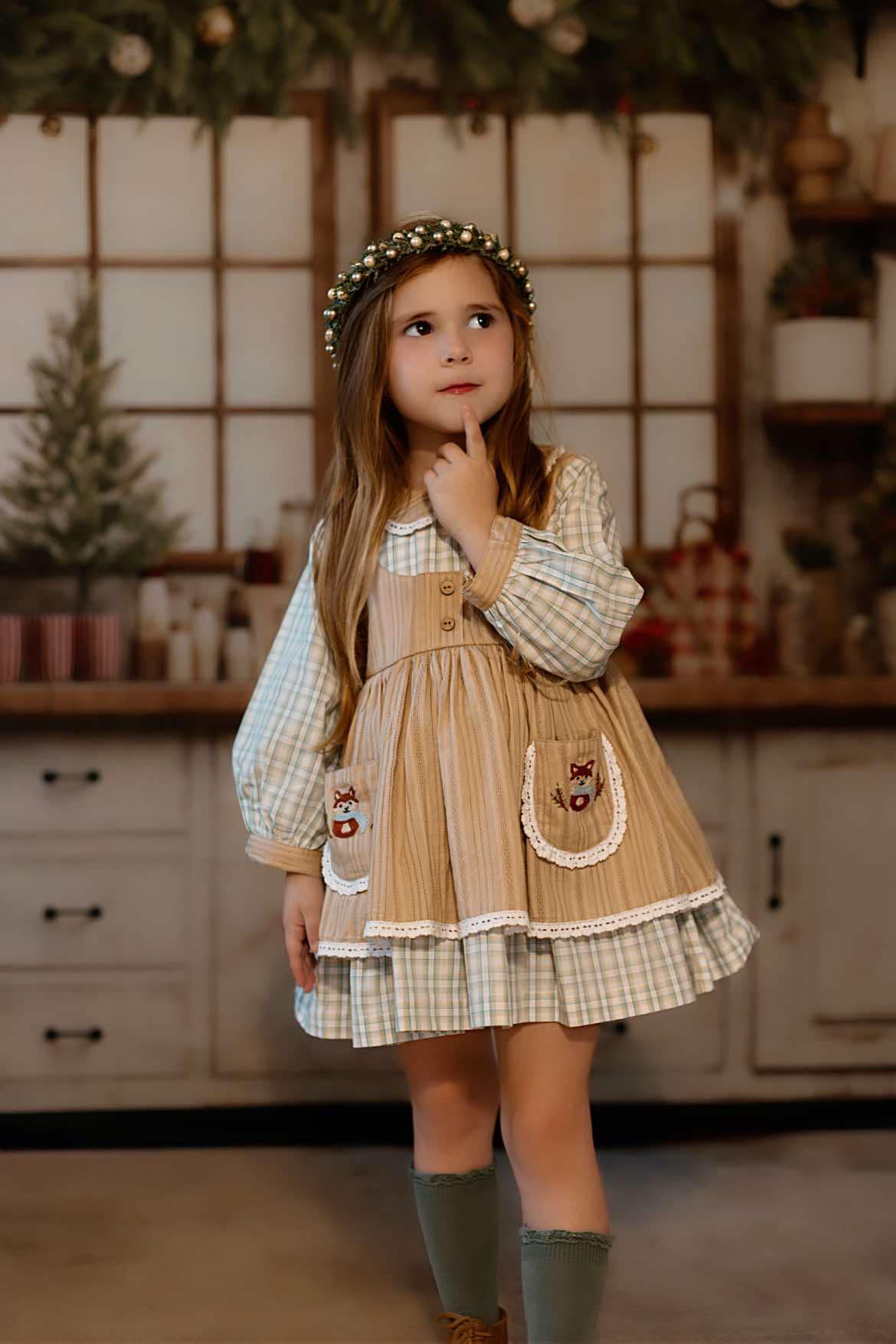 Little Fox Tales Apron Dress - PREORDER