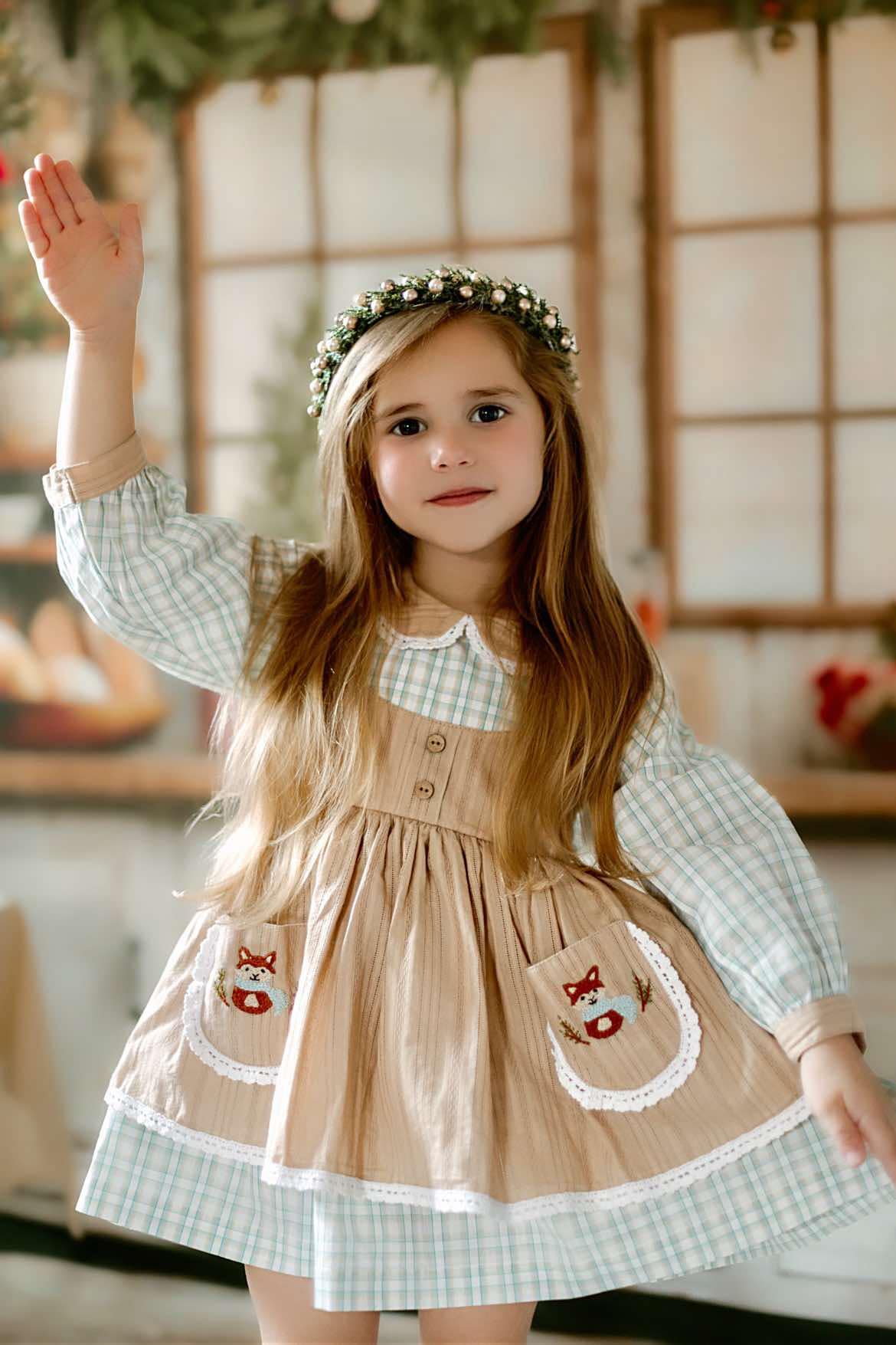 Little Fox Tales Apron Dress - PREORDER