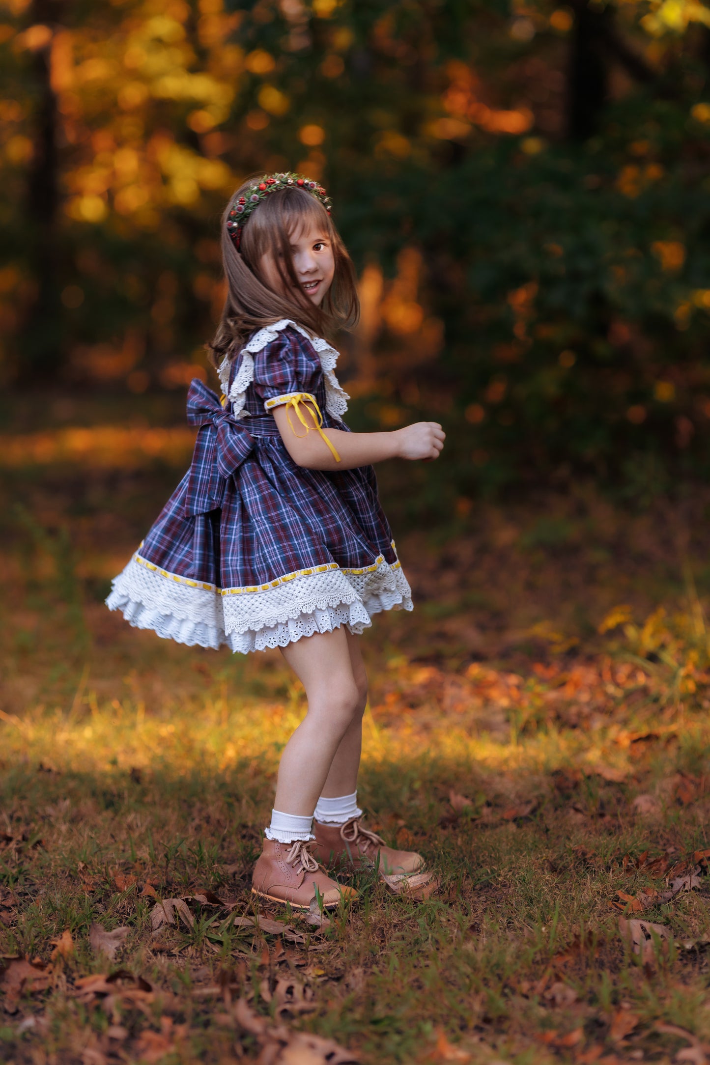 Juletide Vintage Citrus Dress and Blooms - PREORDER