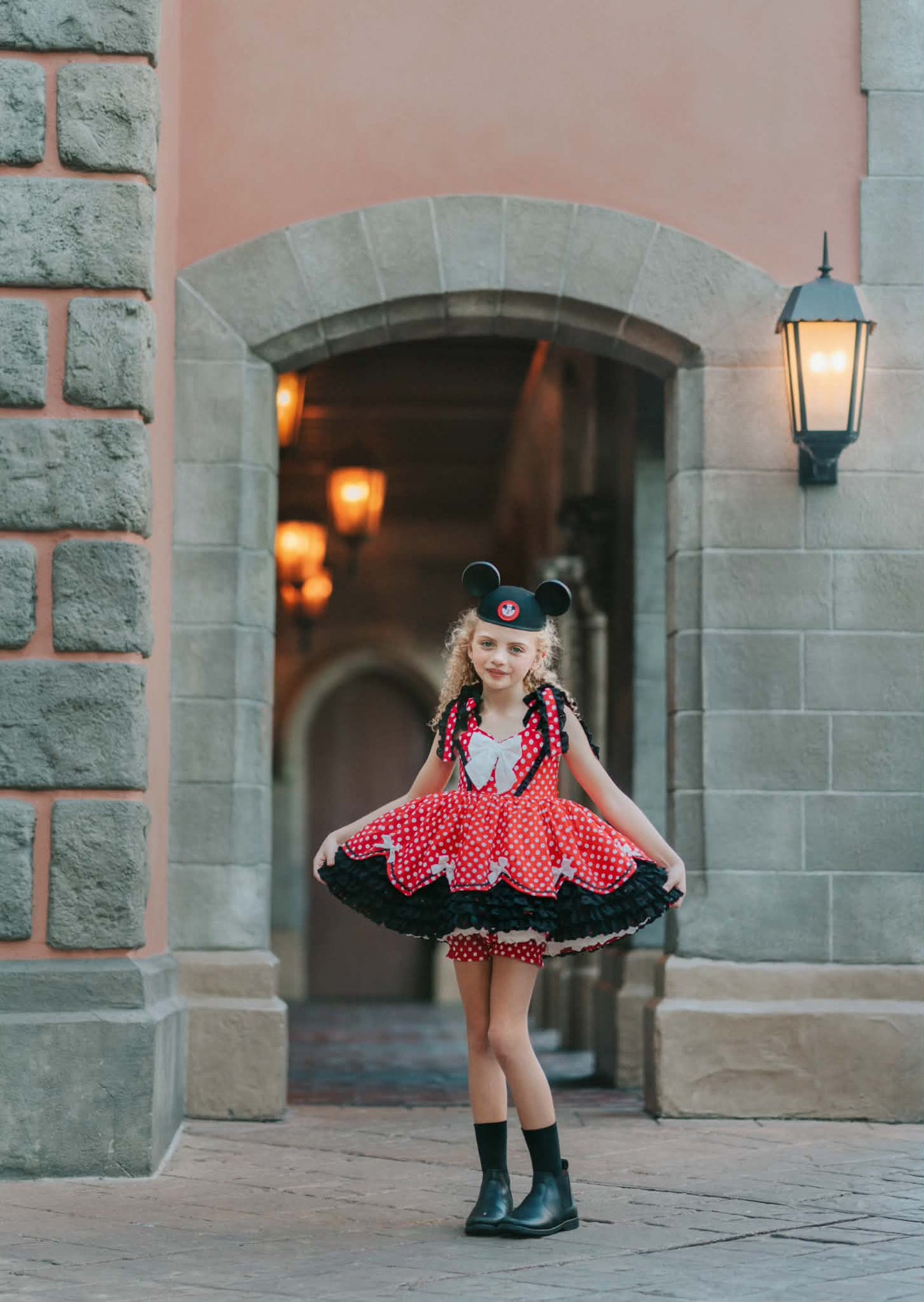 Polka Dot Party Dress and Blooms - PREORDER