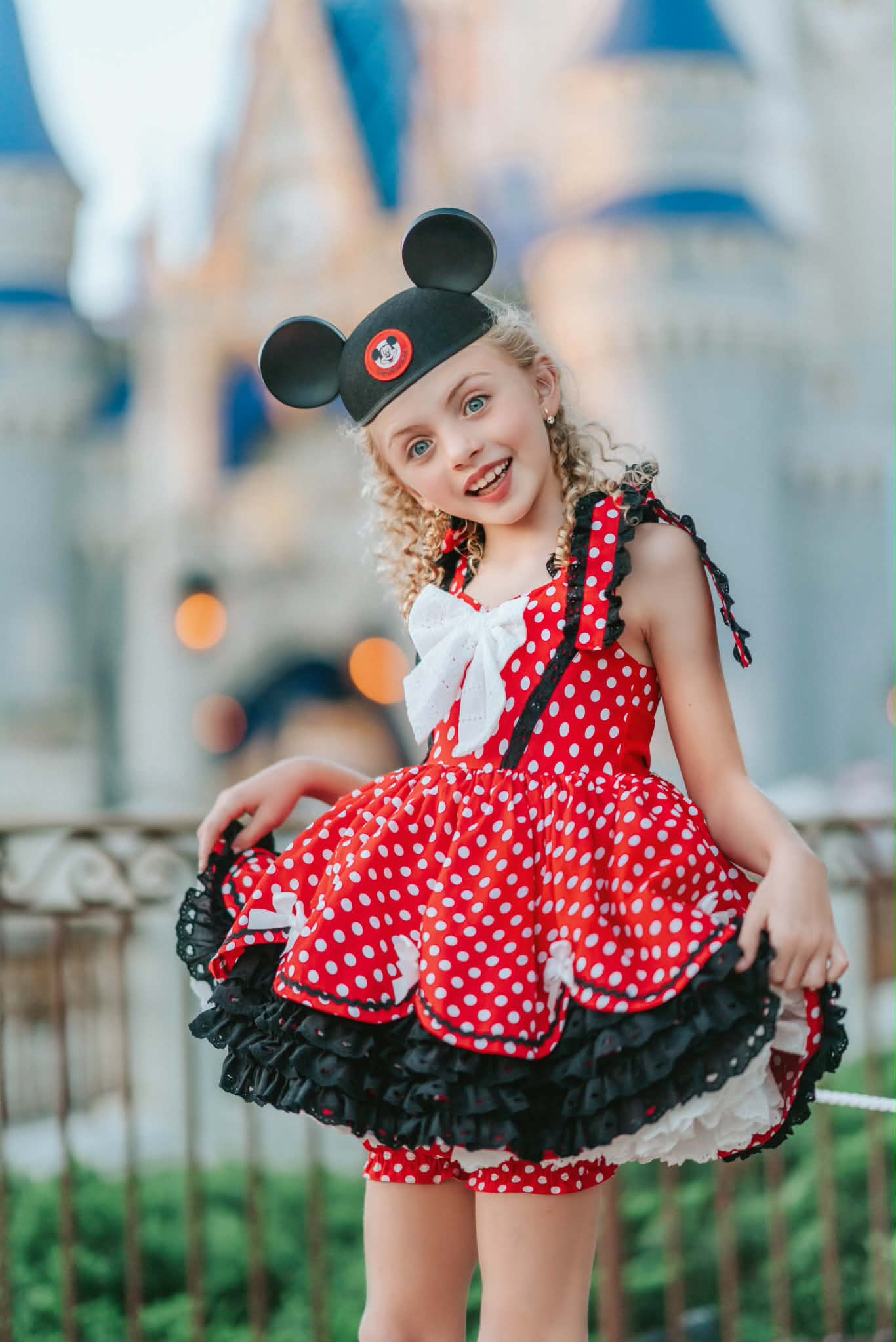 Polka Dot Party Dress and Blooms - PREORDER