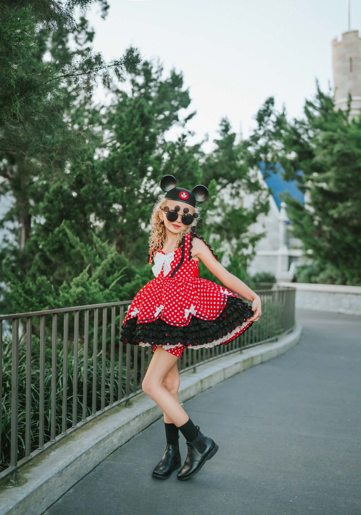 Polka Dot Party Dress and Blooms - PREORDER