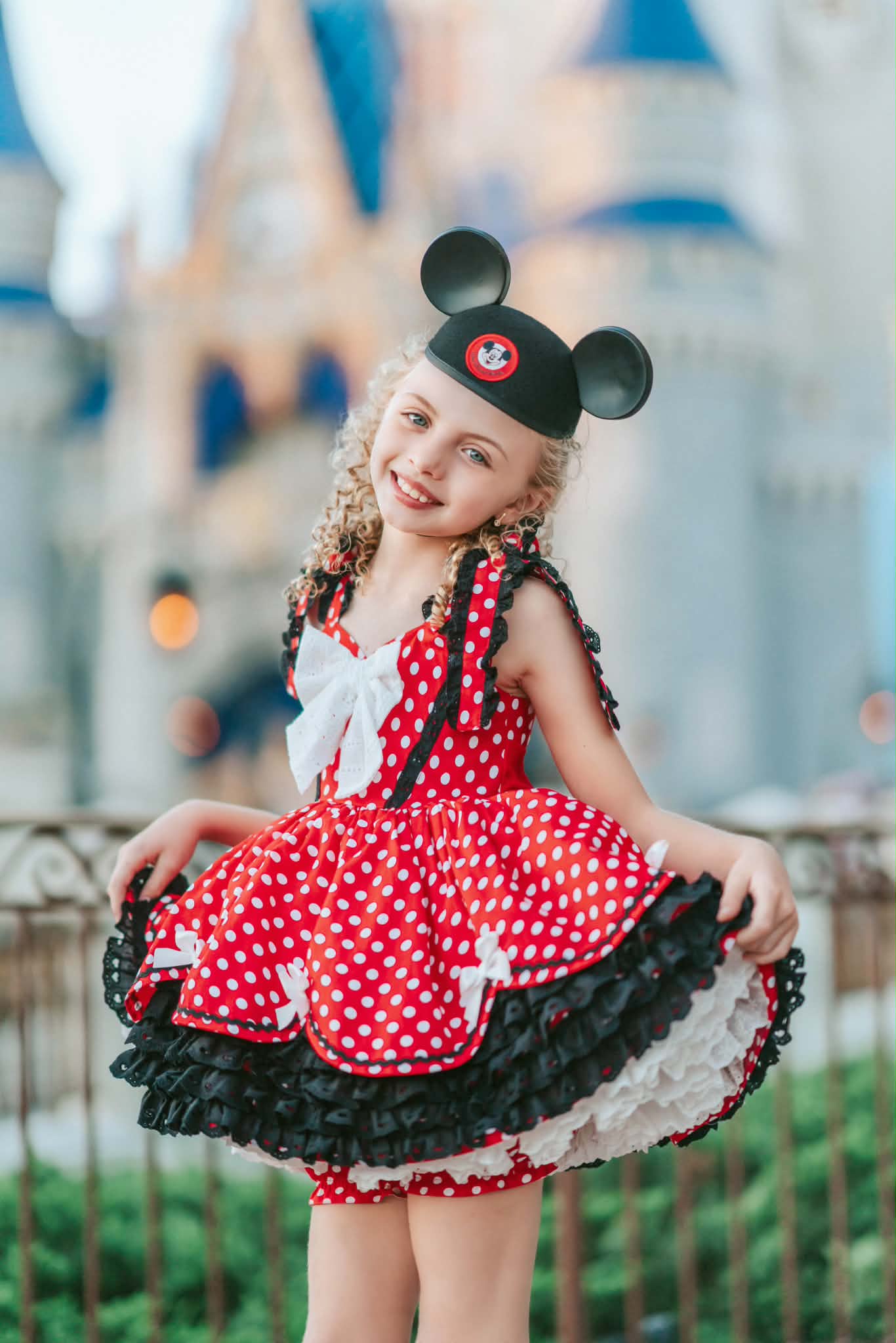 Polka Dot Party Dress and Blooms - PREORDER