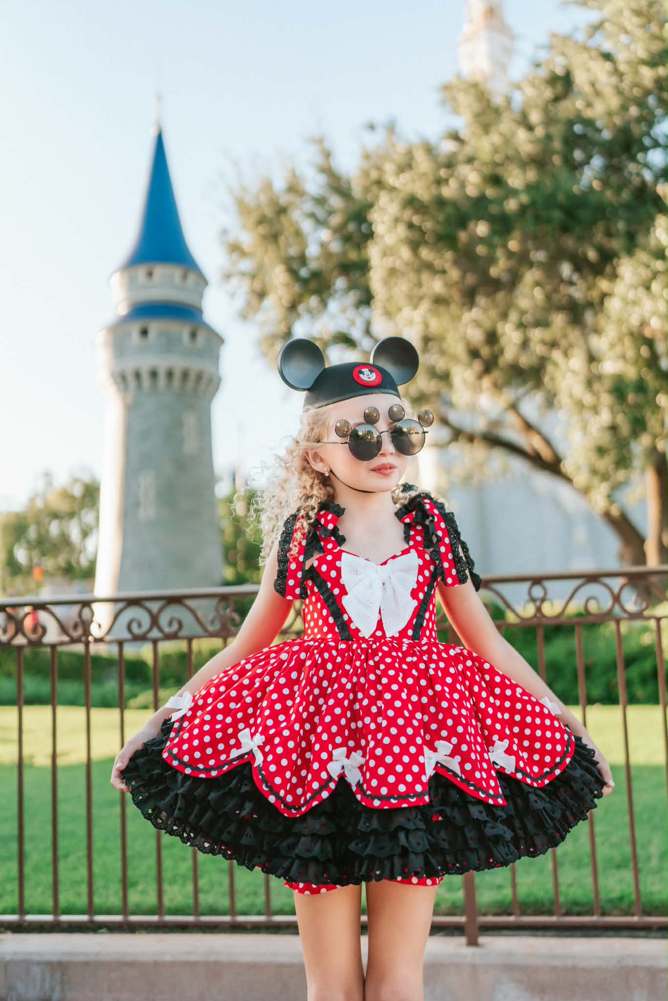 Polka Dot Party Dress and Blooms - PREORDER