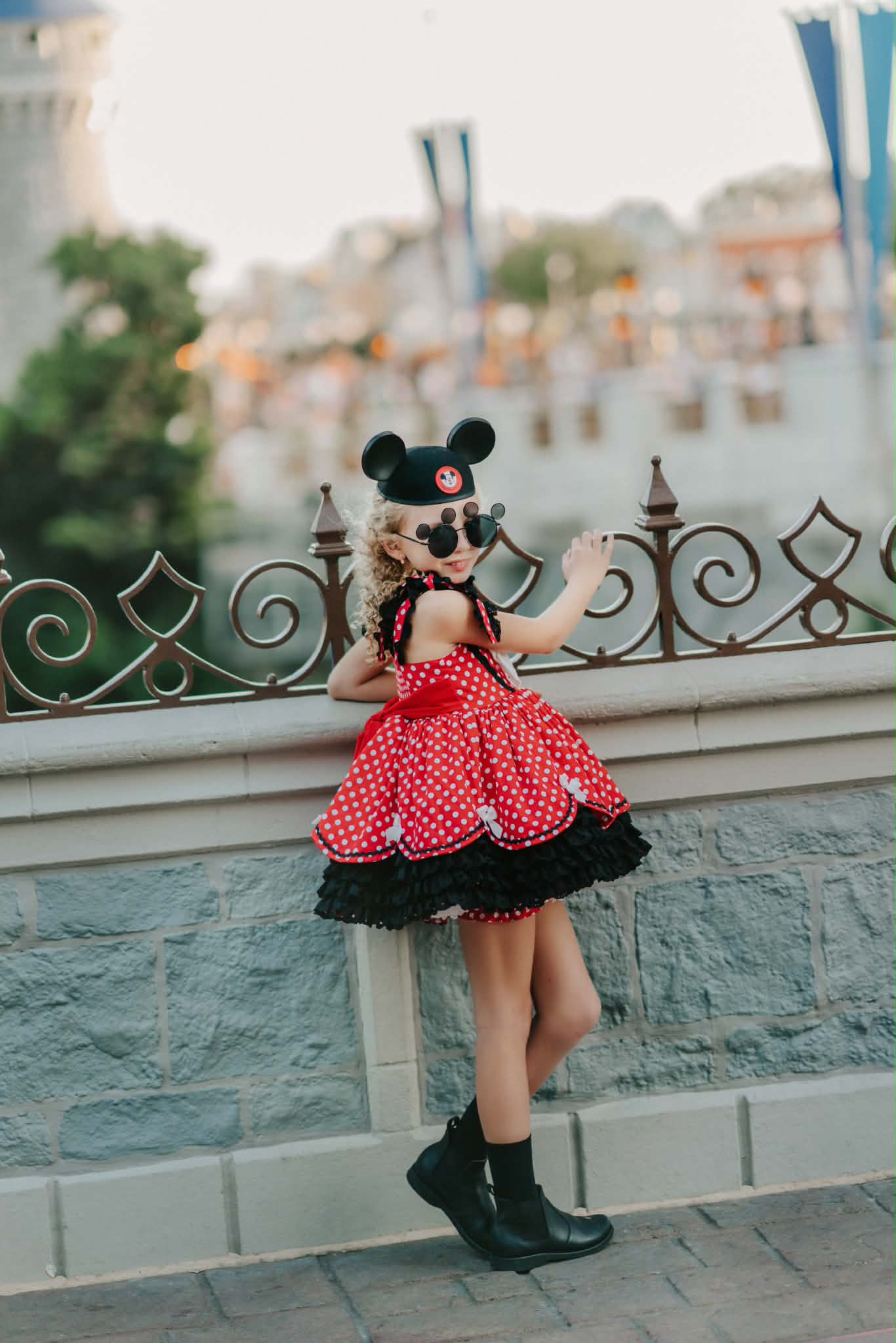 Polka Dot Party Dress and Blooms - PREORDER