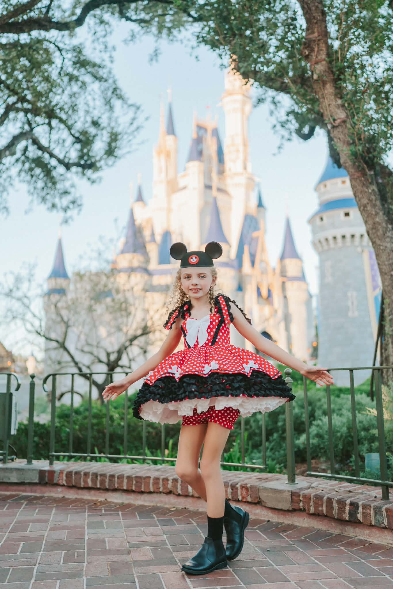 Polka Dot Party Dress and Blooms - PREORDER