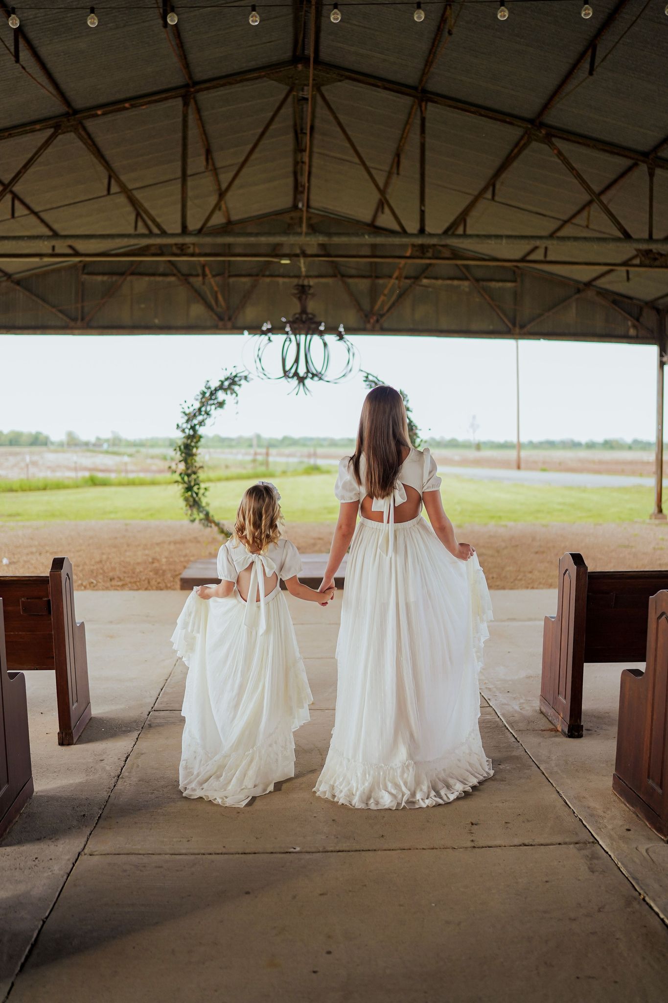 Valarie's Ivory Enchanted Hi-Low Maxi dress