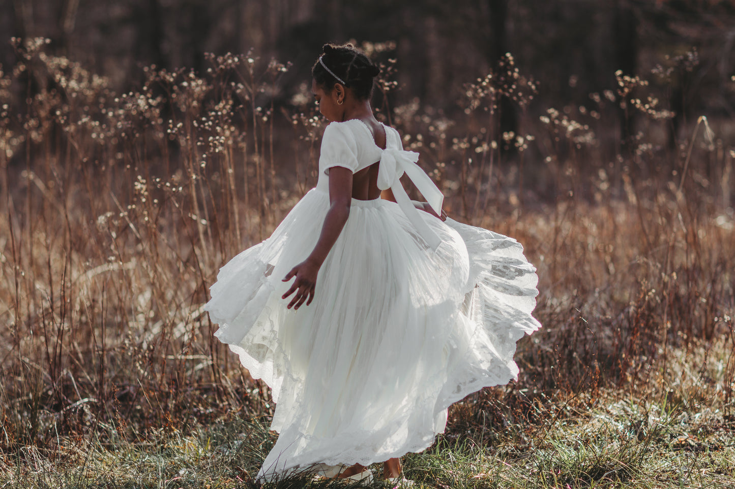 Valarie's Ivory Enchanted Hi-Low Maxi dress